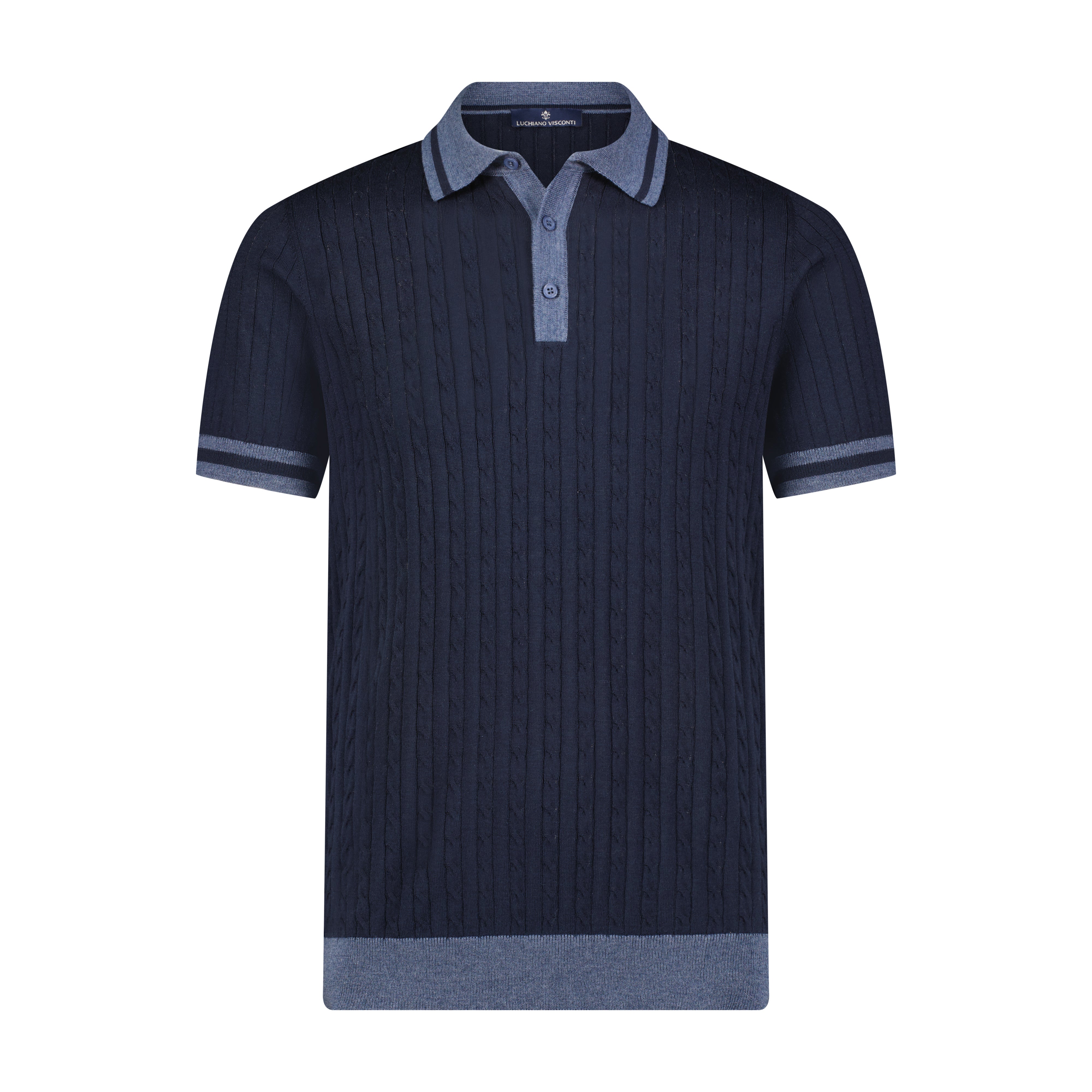 Navy Pillars Polo