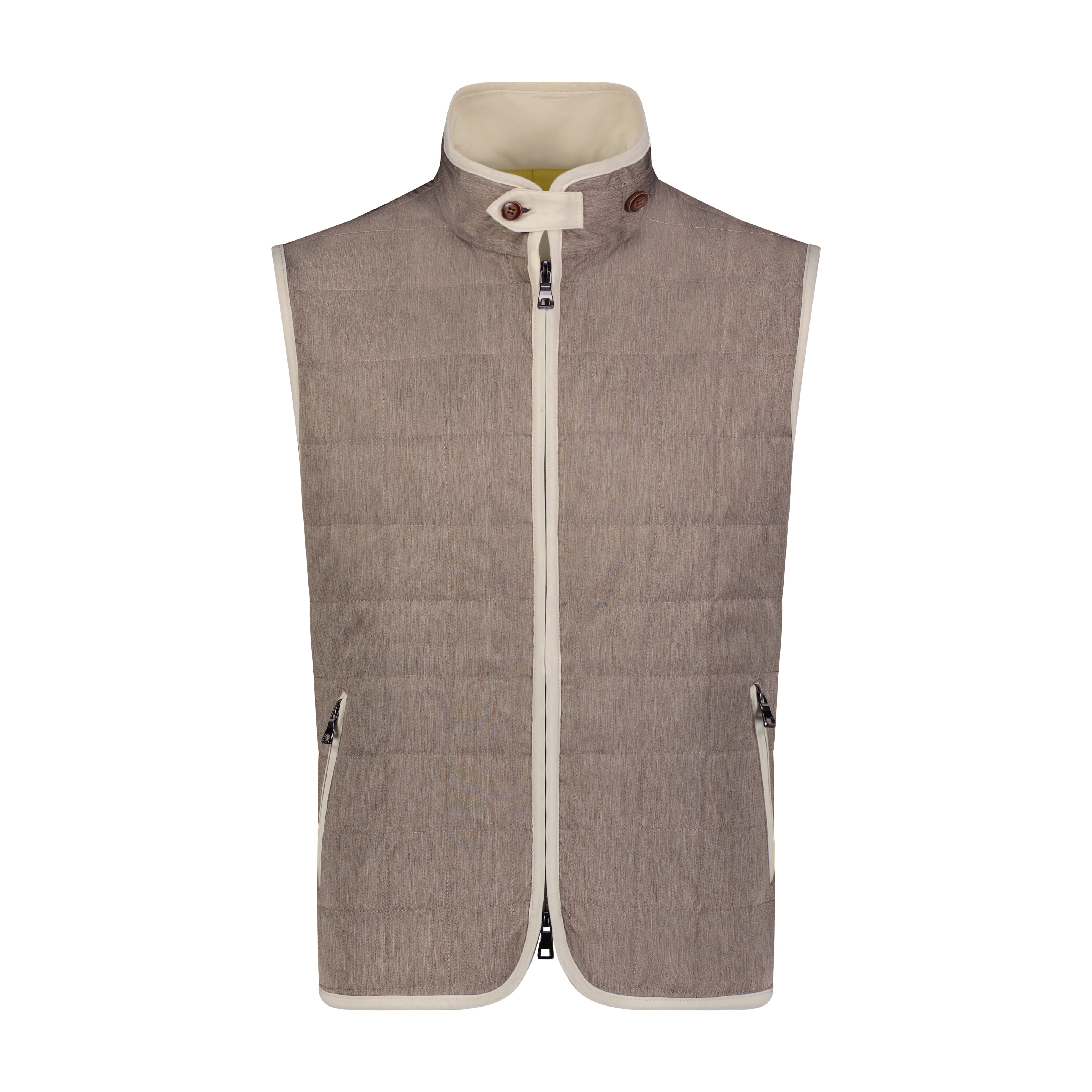 Brown Quilted Vest