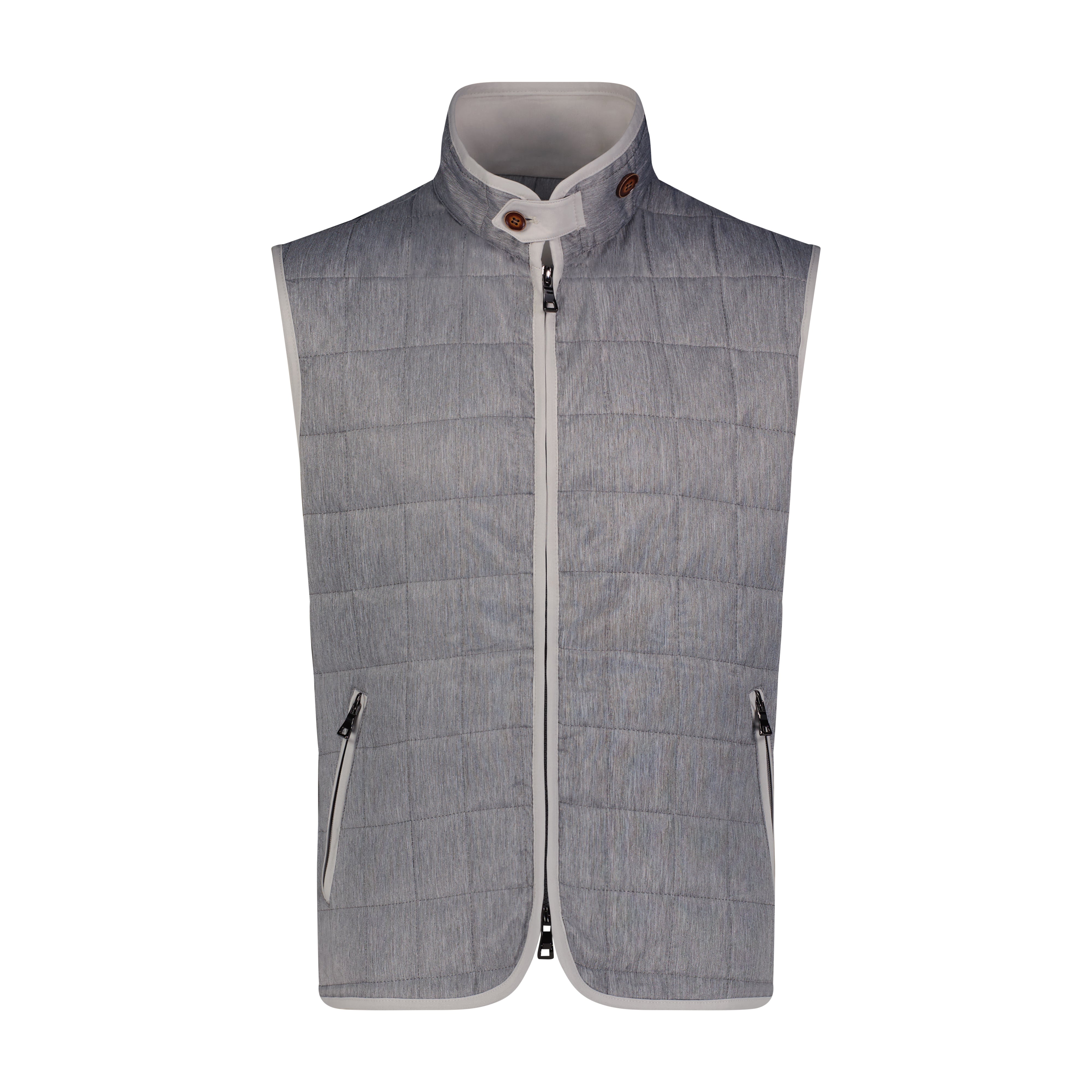 Grey Quilted Vest