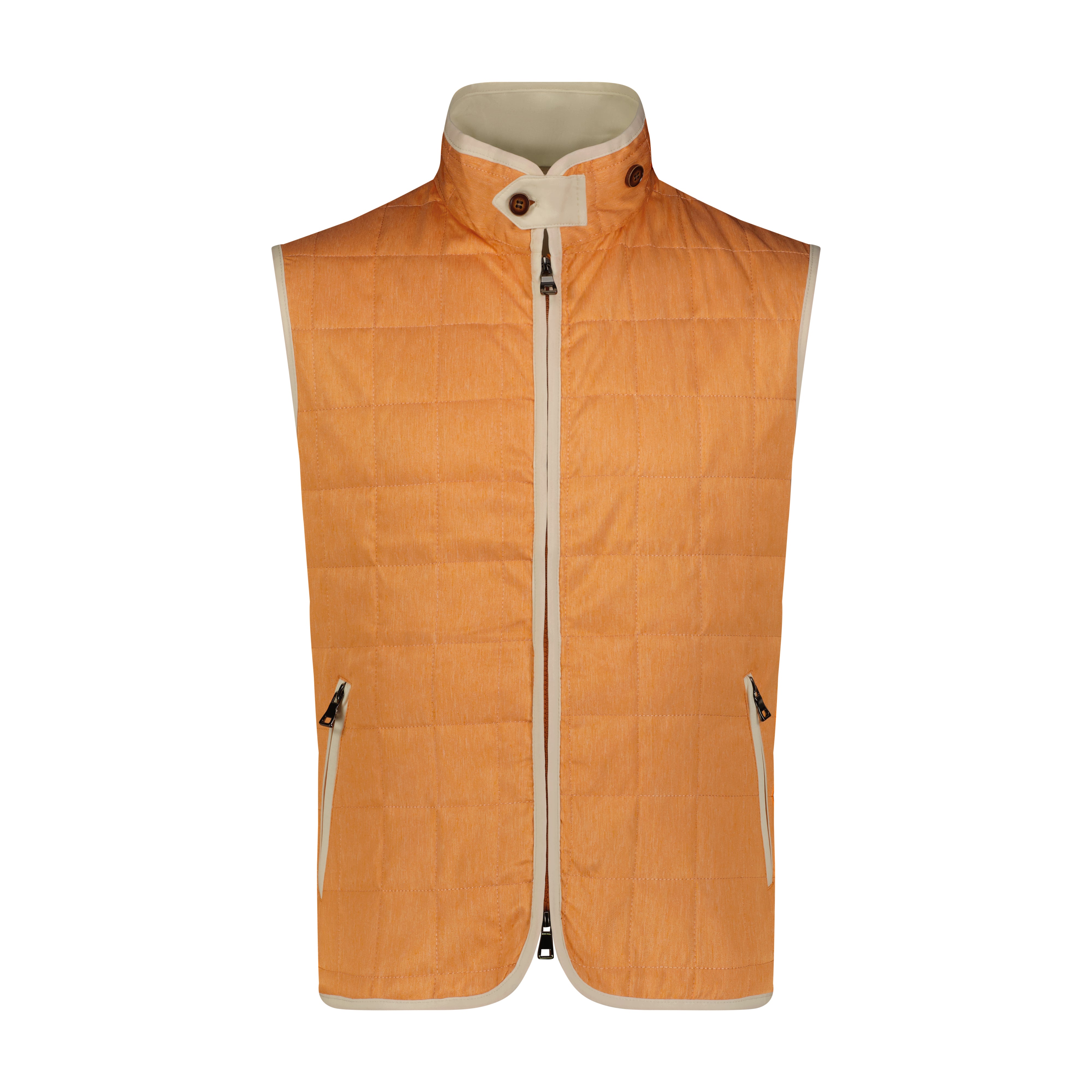 Orange Quilted Vest