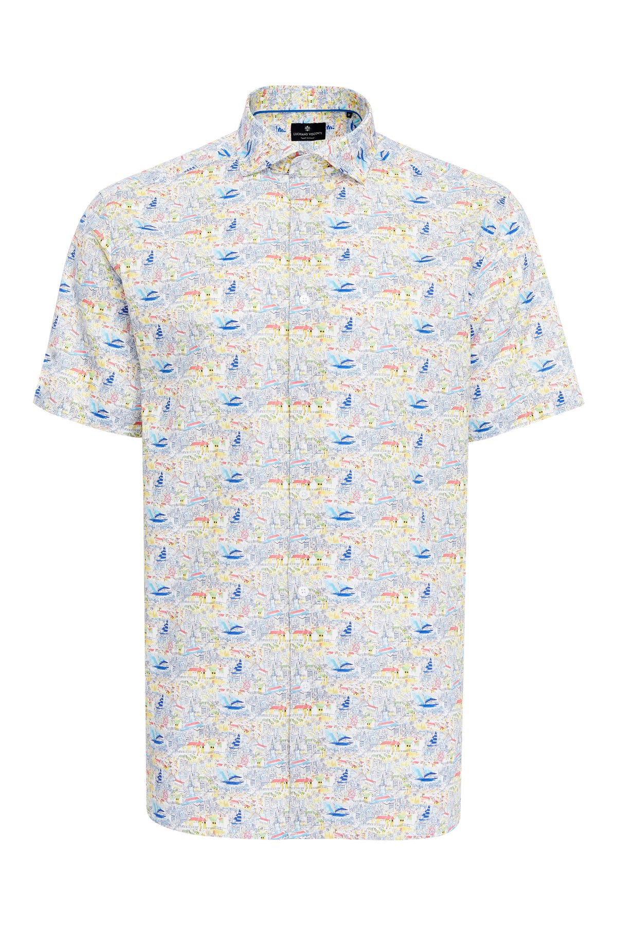 City Map Print Short Sleeve Shirt