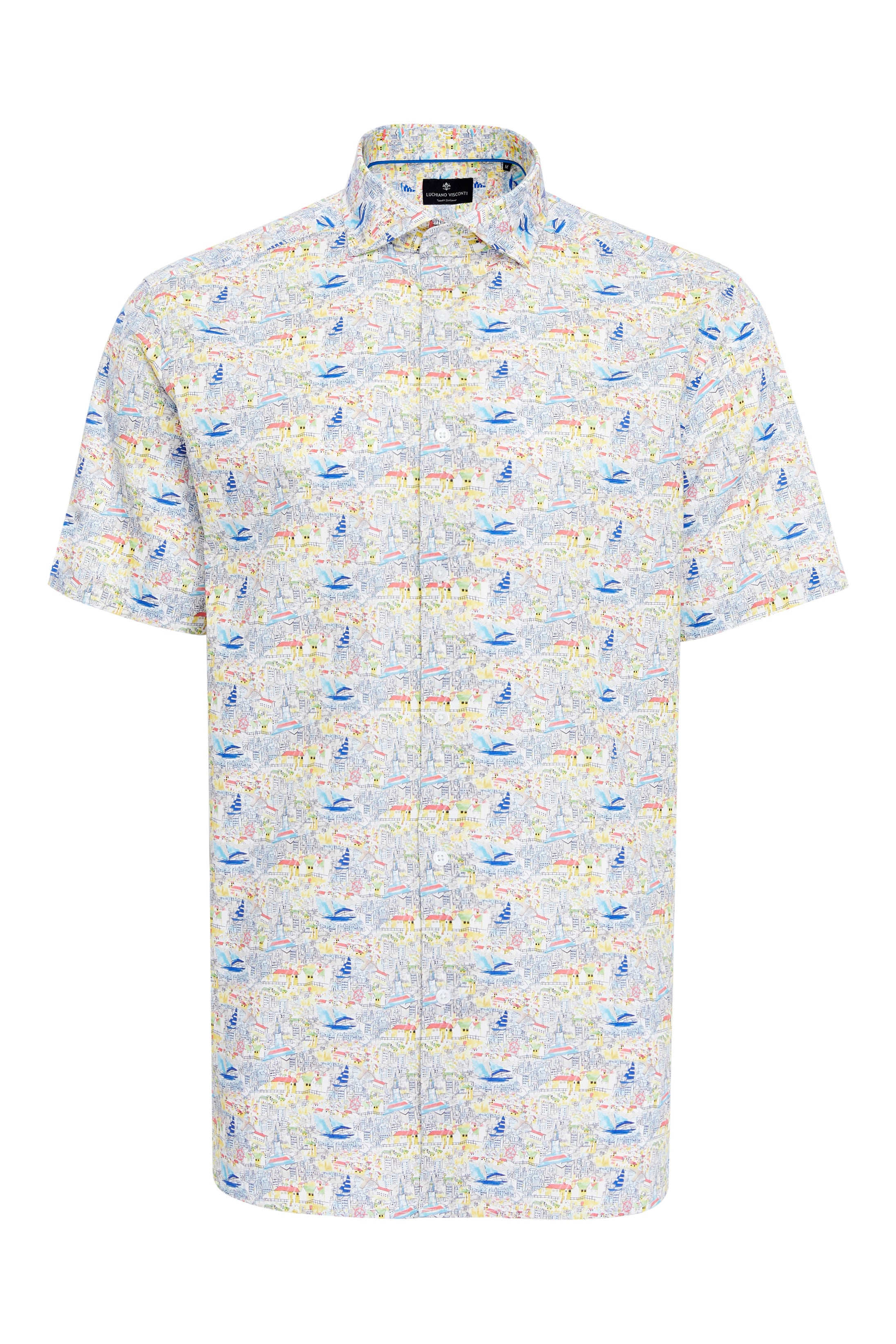 City Map Print Short Sleeve Shirt