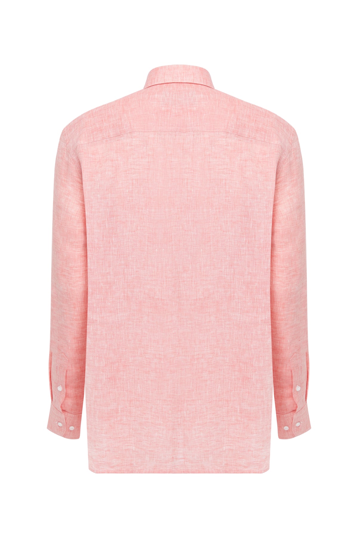 Coral Linen Long Sleeve Shirt