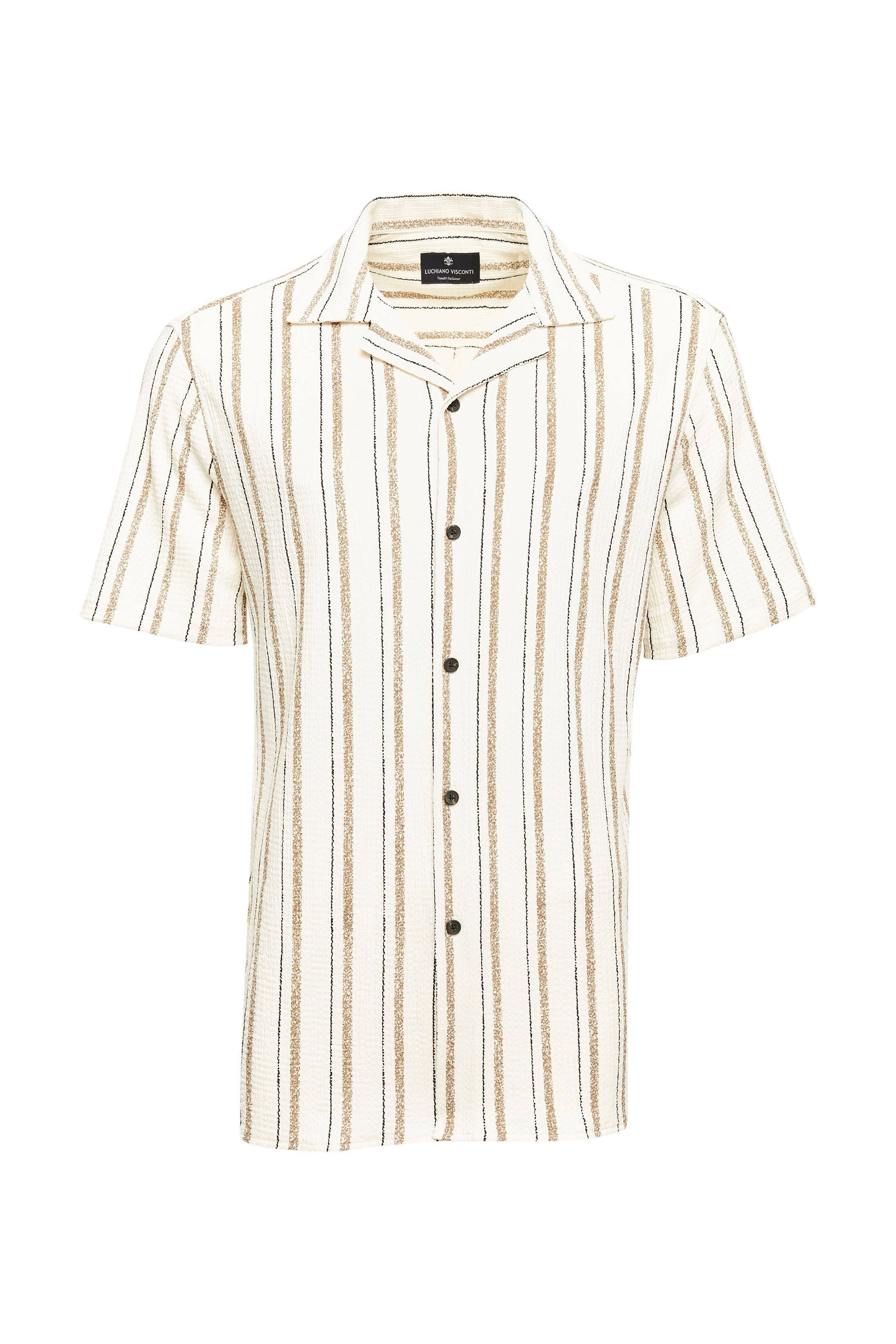 Canvas Striped Short Sleeve Shirt