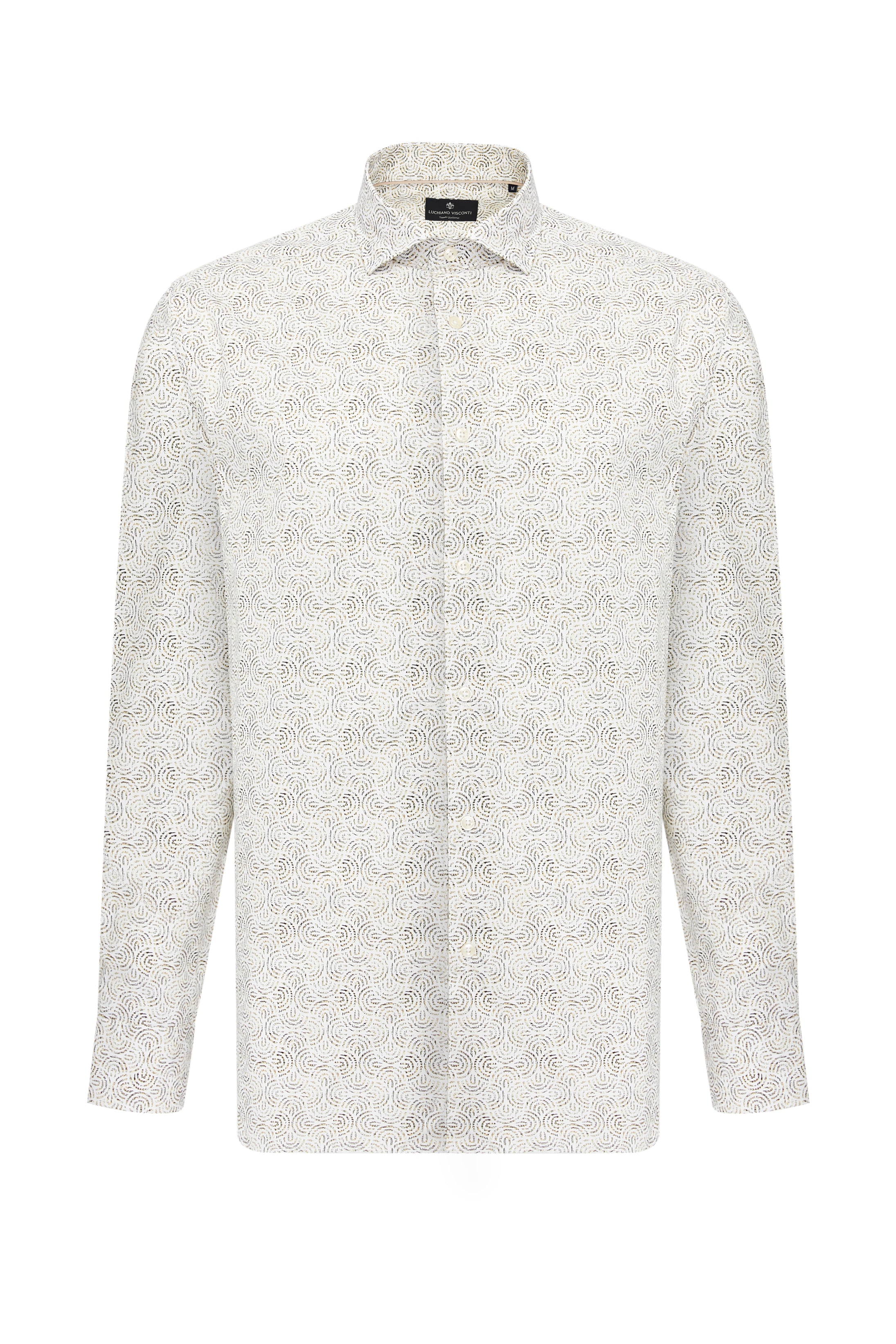 Sand Geo Swirl Print Shirt