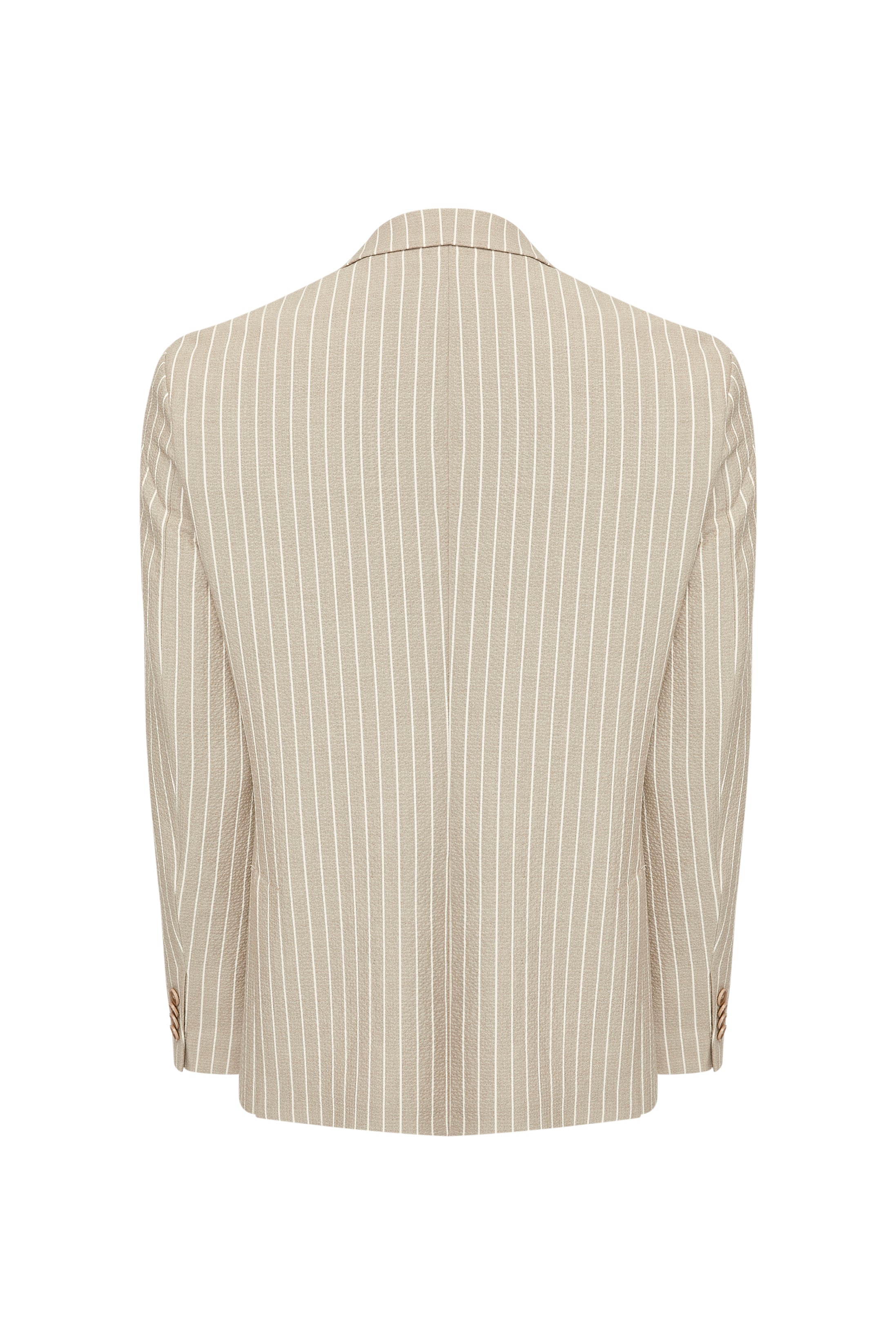 Khaki Pinstripe Blazer