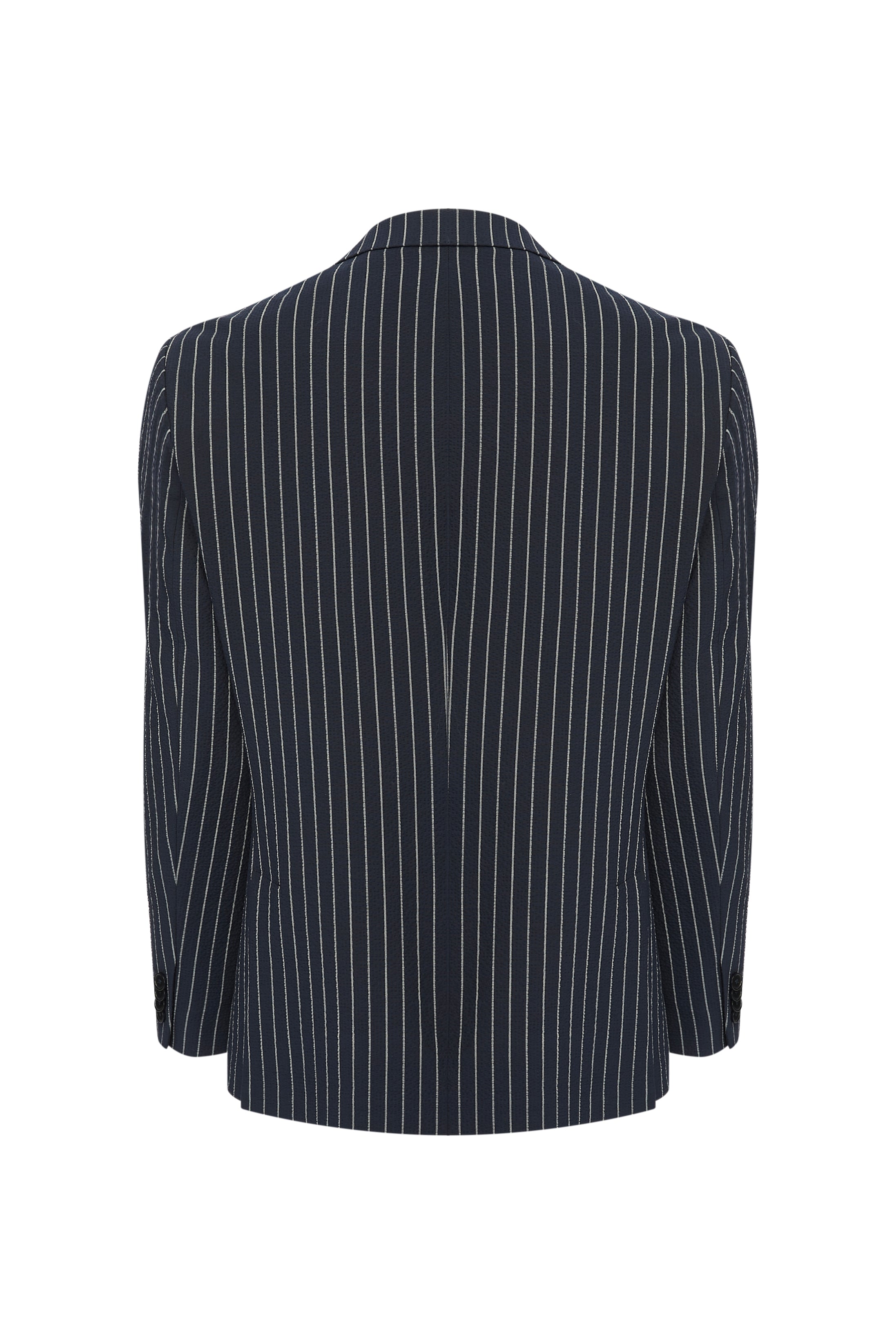 Navy Pinstripe Blazer