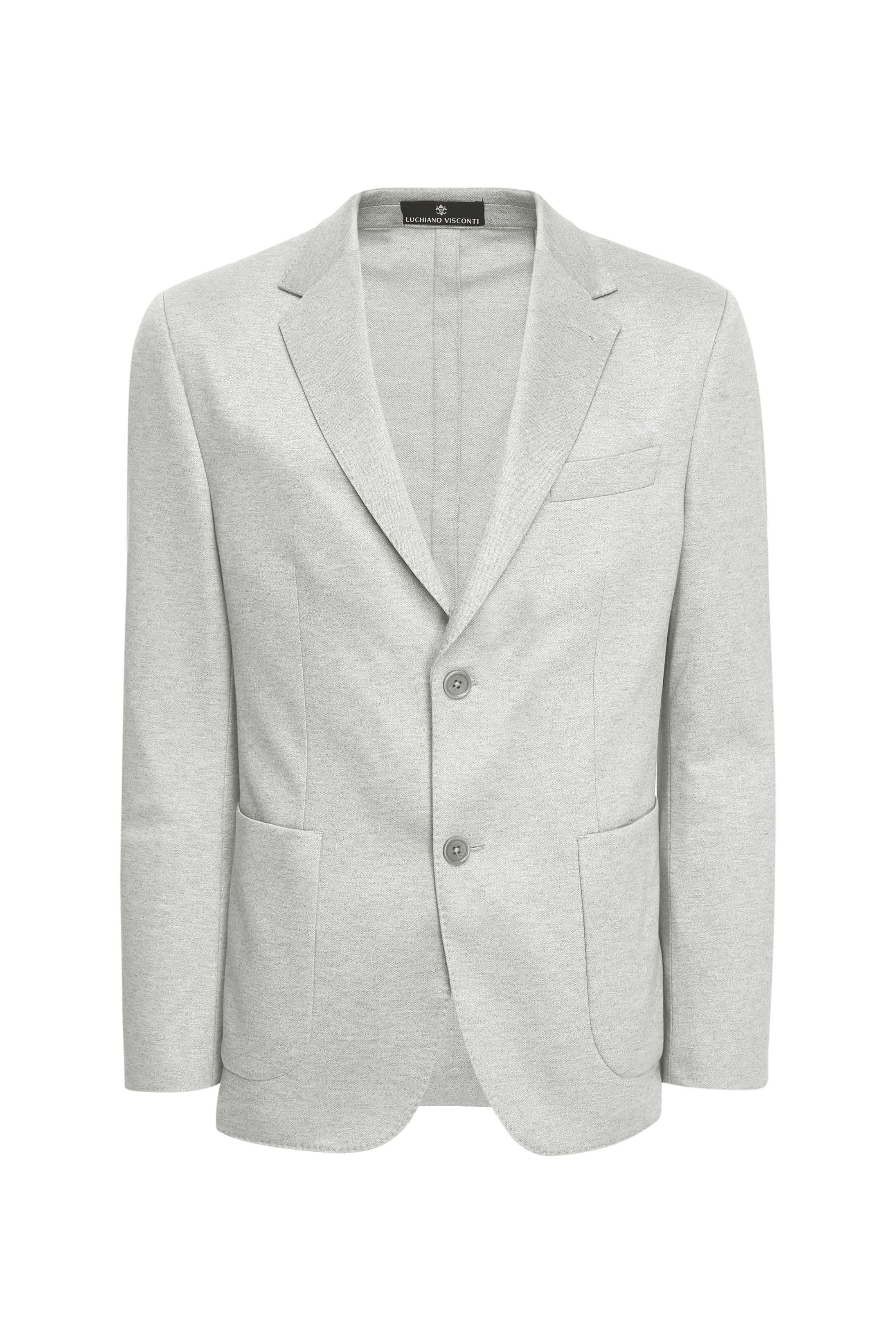 Silver Liscio Knit Blazer