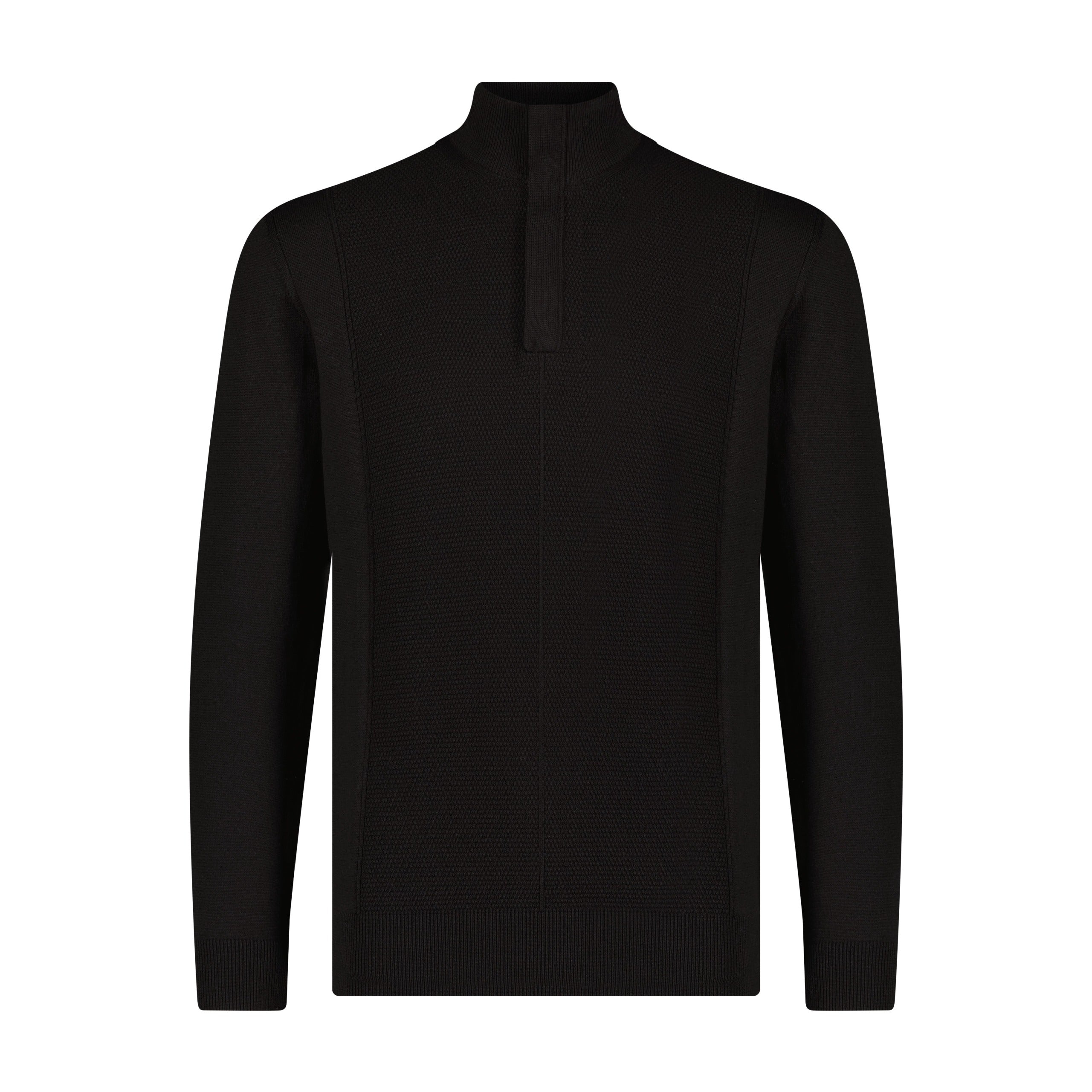 Quarter Zip Multi Panel Sweater