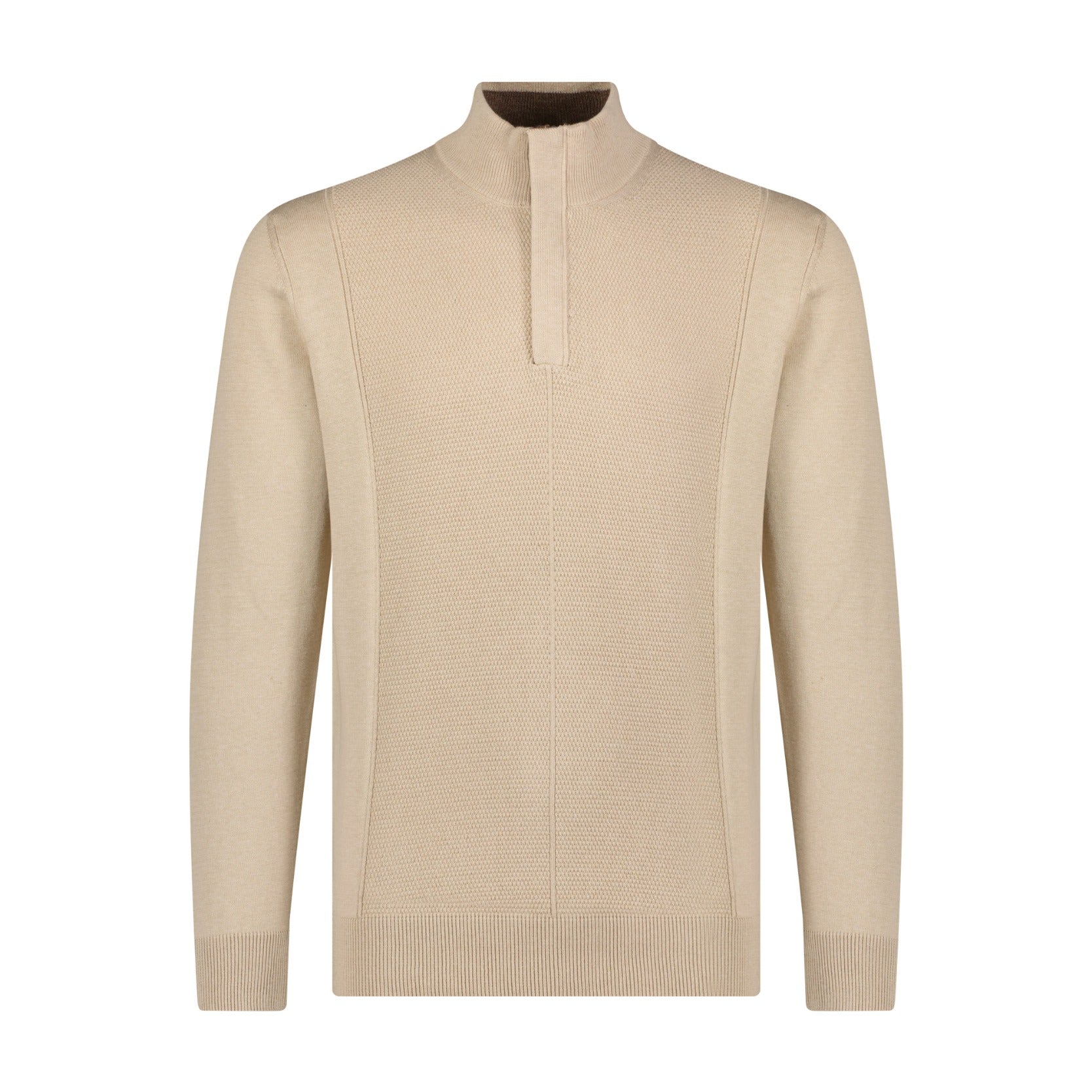 Quarter Zip Multi Panel Sweater