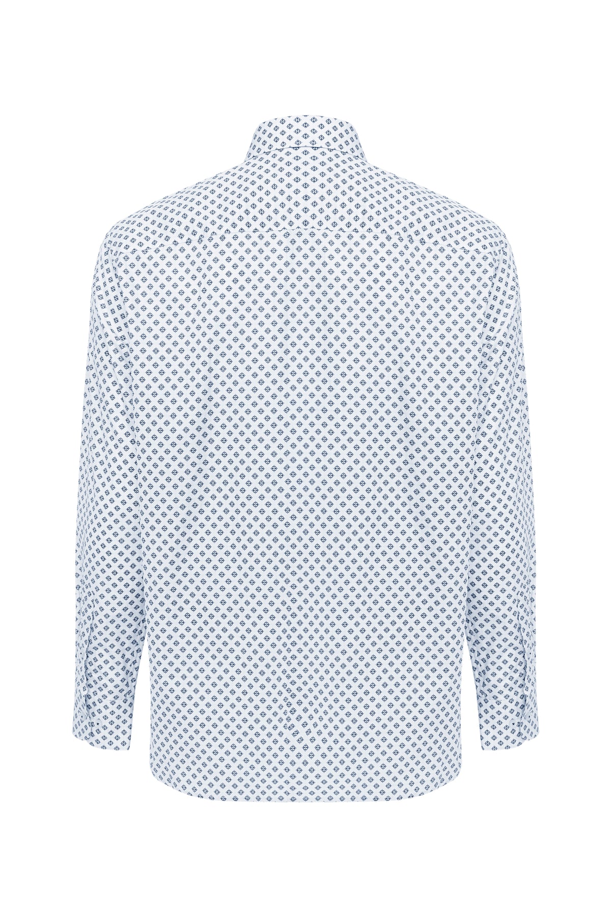 Sky Floral Geo Diamond Print Shirt