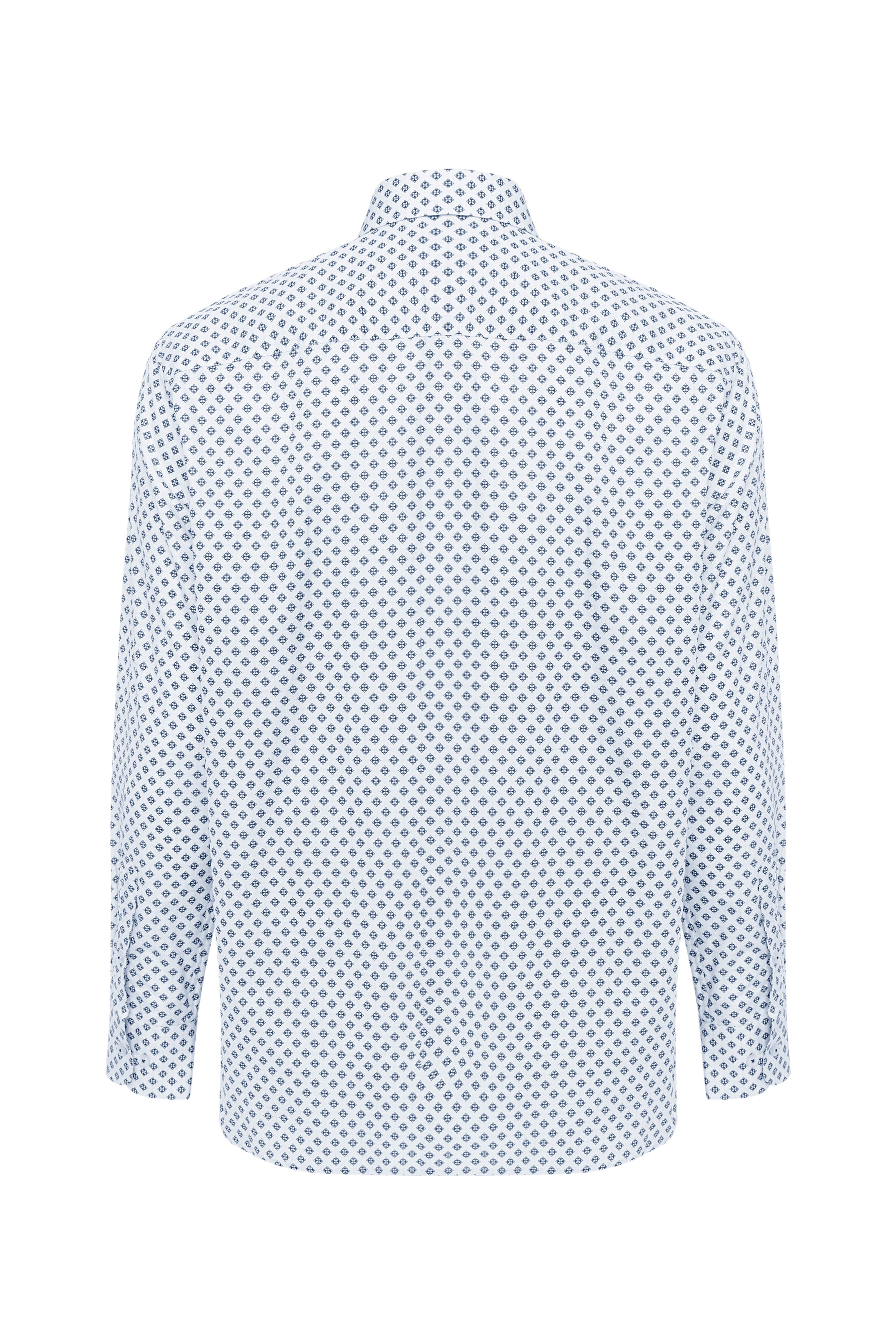 Sky Floral Geo Diamond Print Shirt