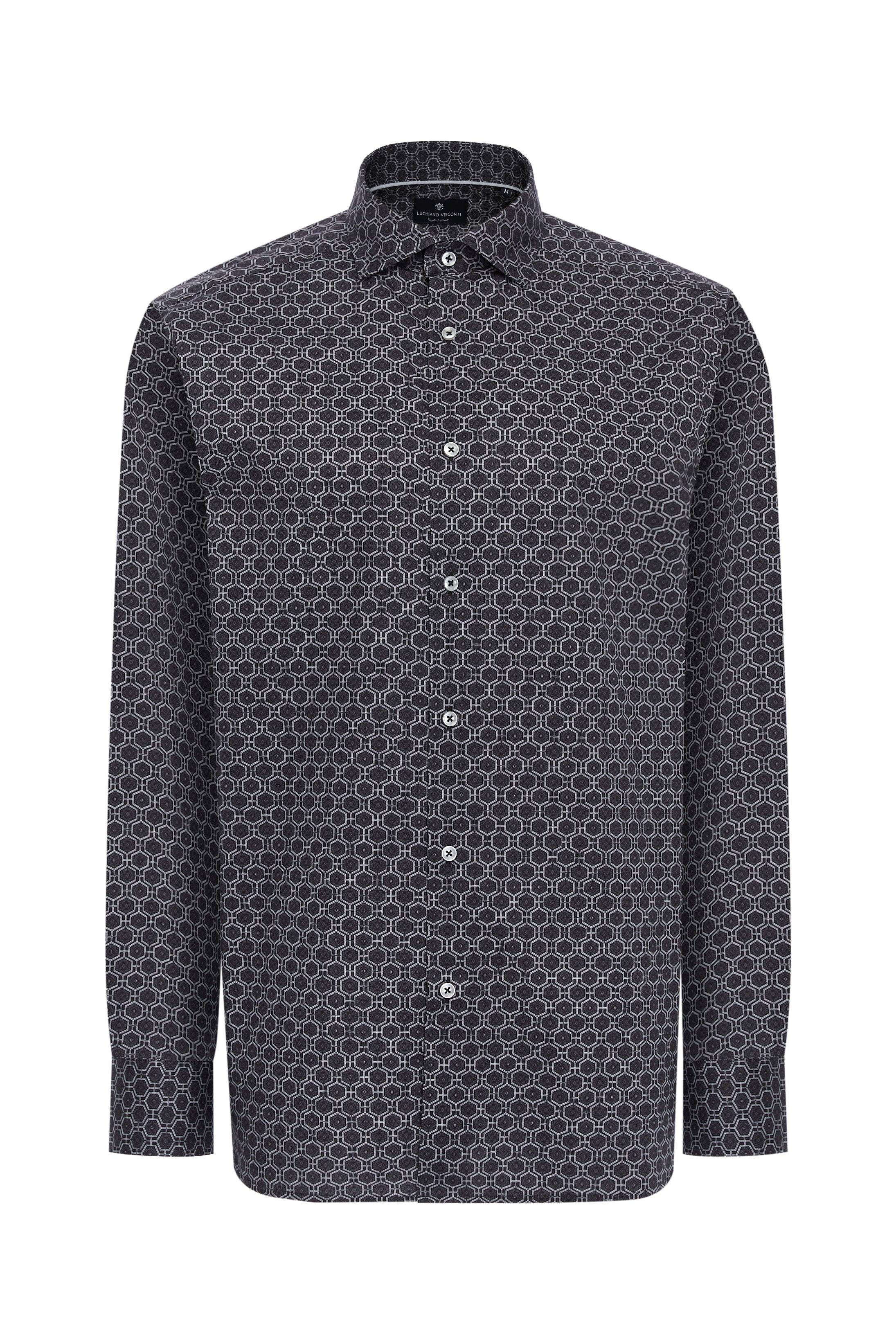Geo Hexagon Print Shirt