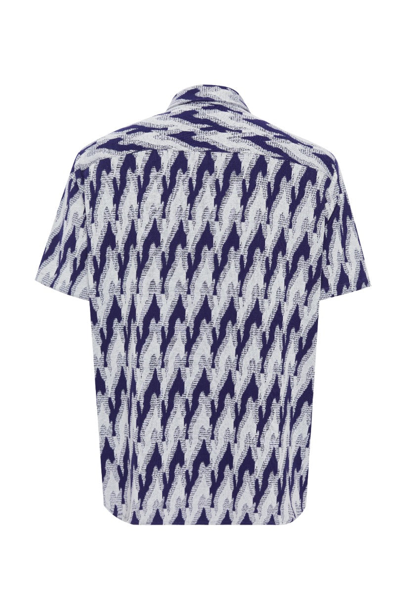 Mont Blanc Jacquard Short Sleeve Shirt