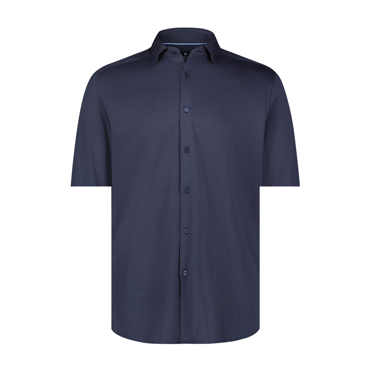 Navy Piacere Knit Short Sleeve Shirt