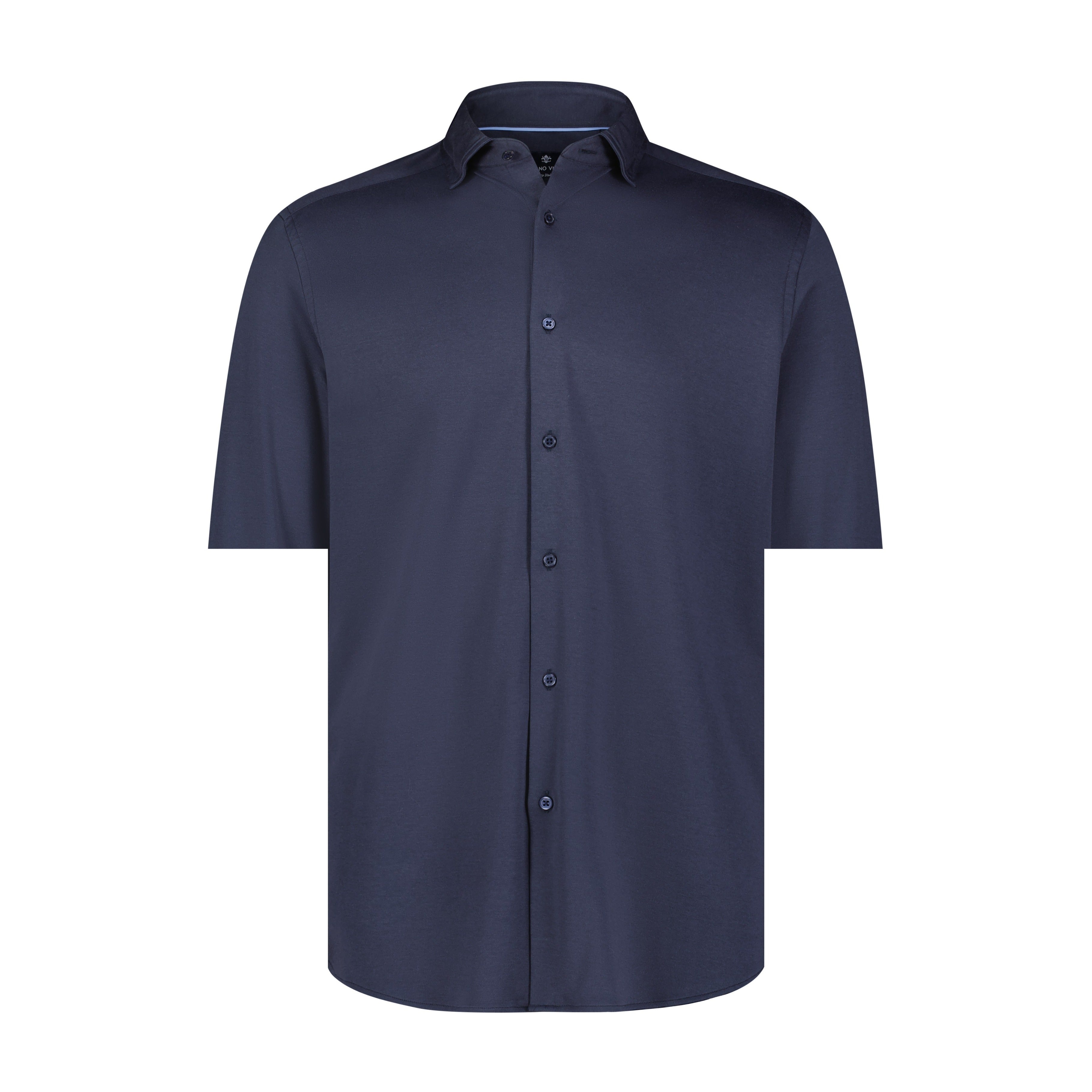Navy Piacere Knit Short Sleeve Shirt