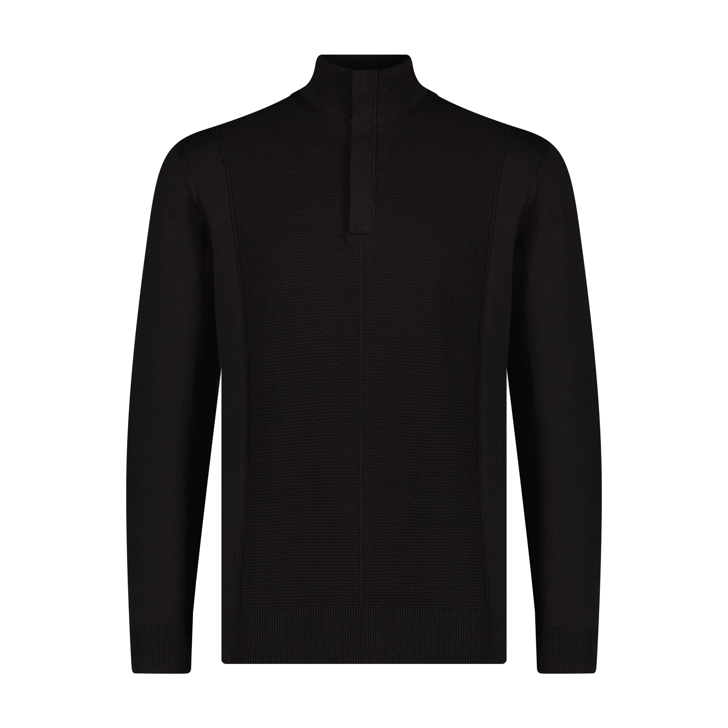 Quarter Zip Multi Panel Sweater