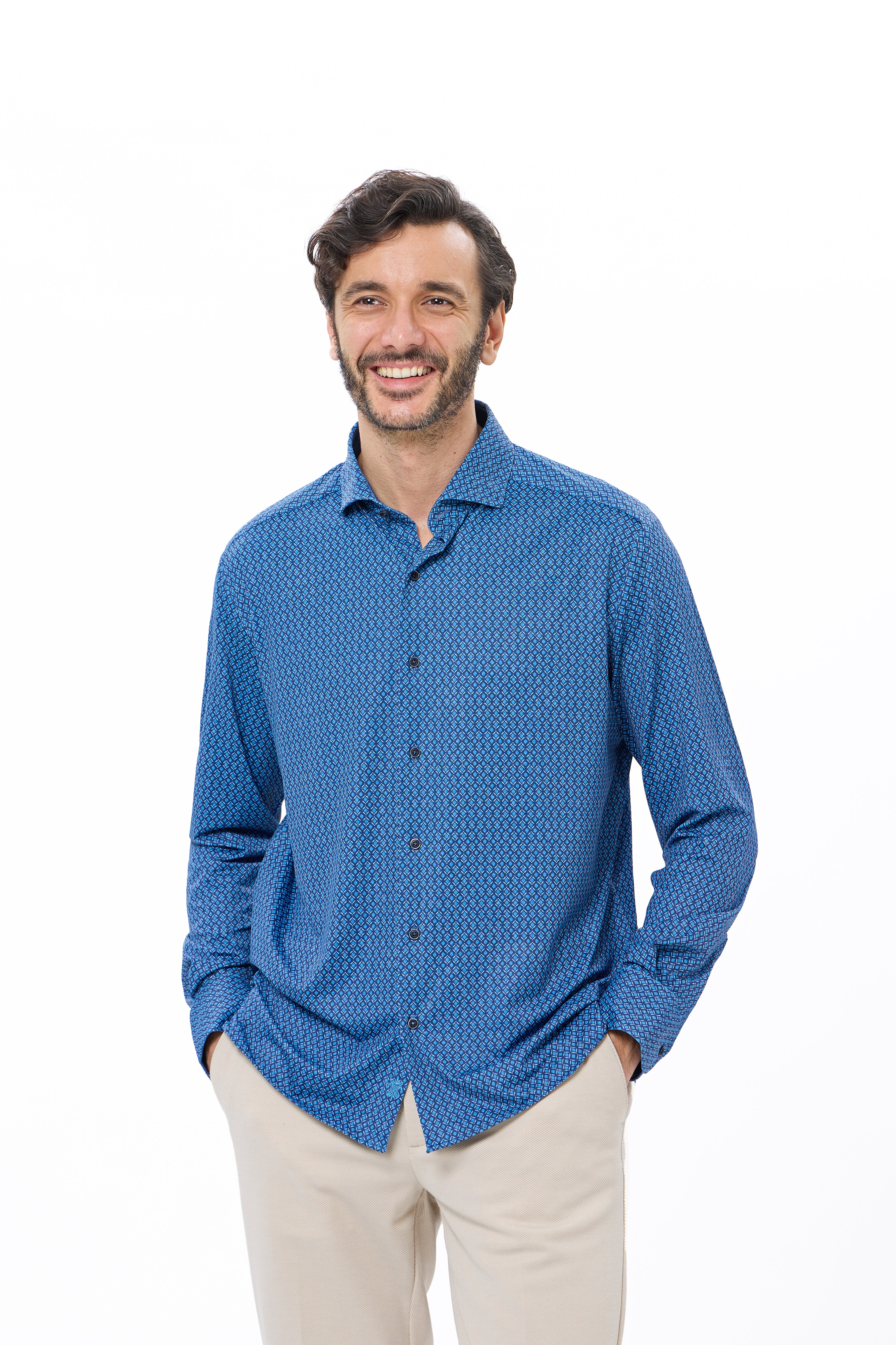 Multi Geo Rainbow Splash Print Shirt