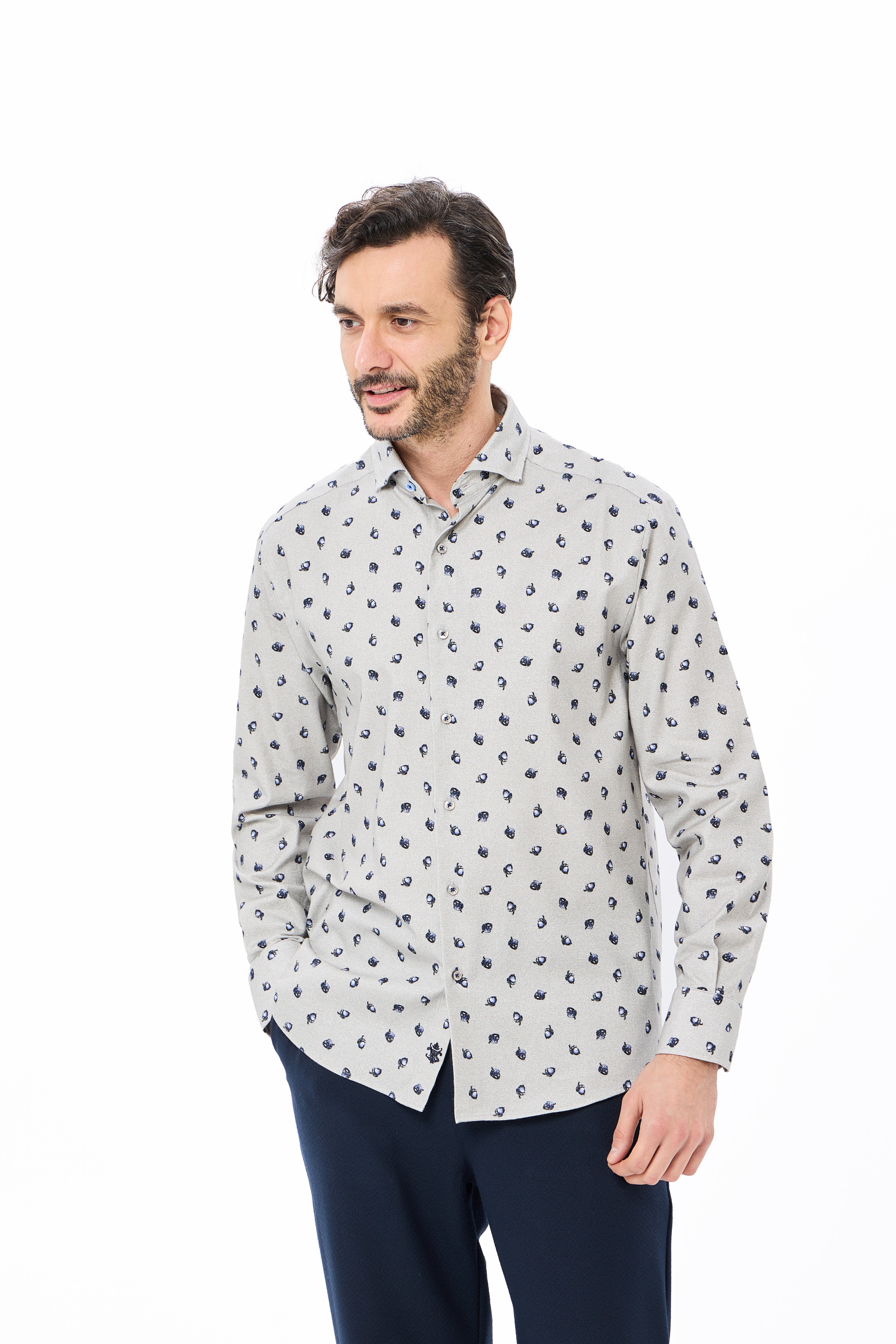 Acorn Print Gingham Shirt