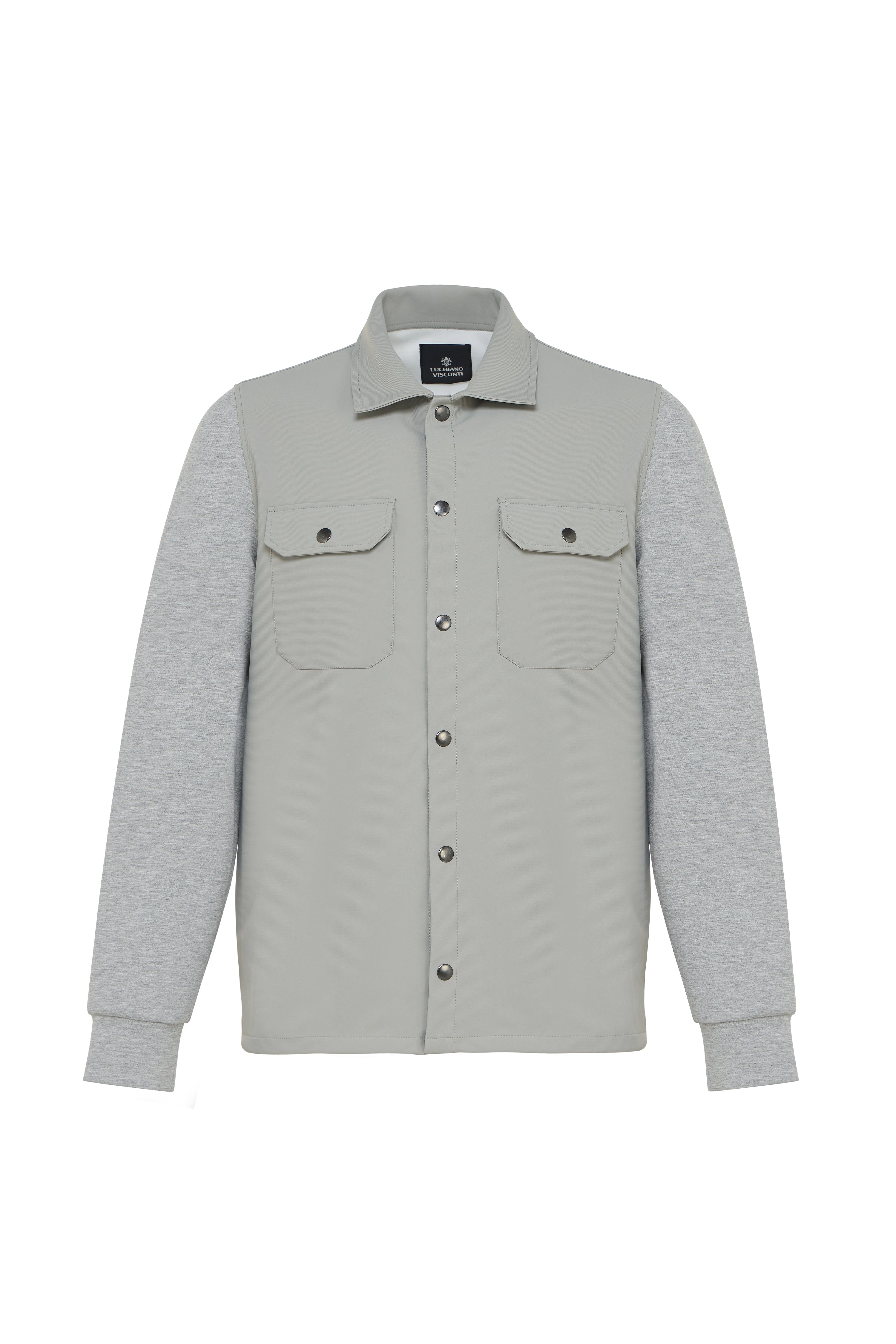 Grey Performance Stretch Snap Overshirt