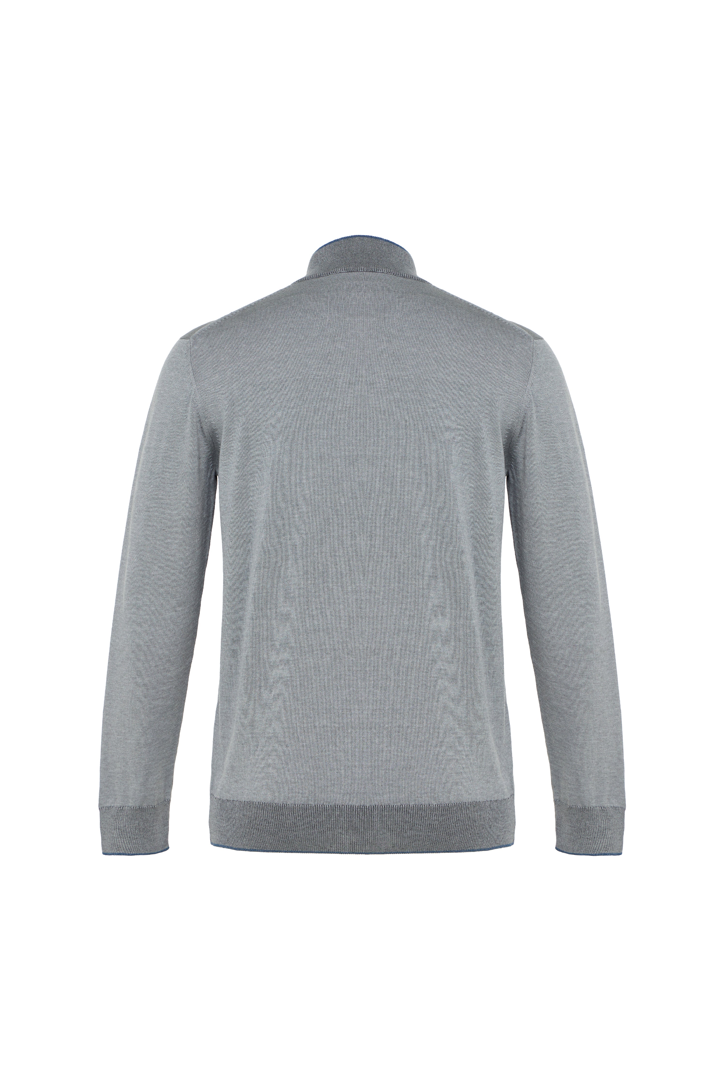 Lite Grey Banded Quarter Zip