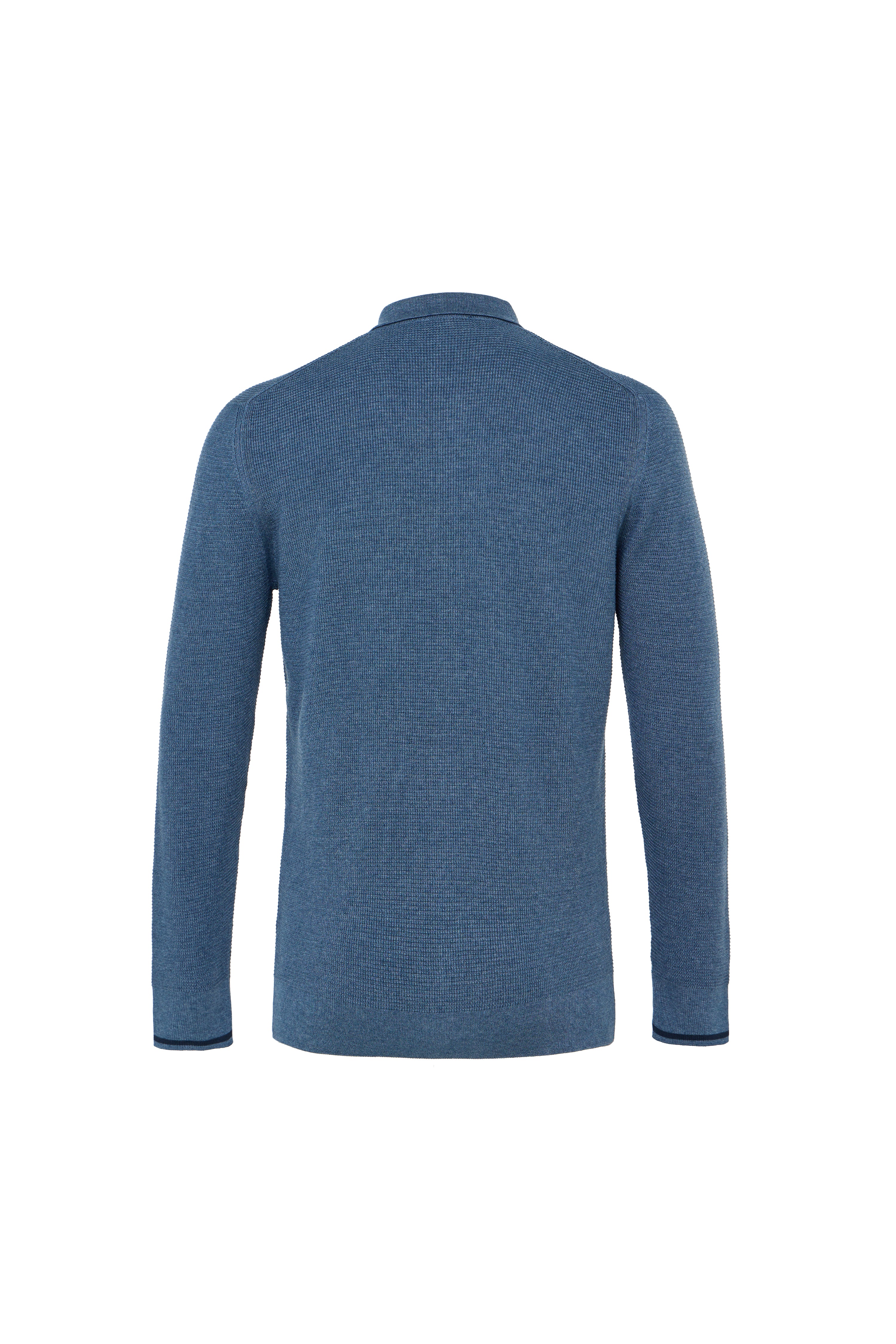 Full Button Waffle Knit Sweater with Double Pockets