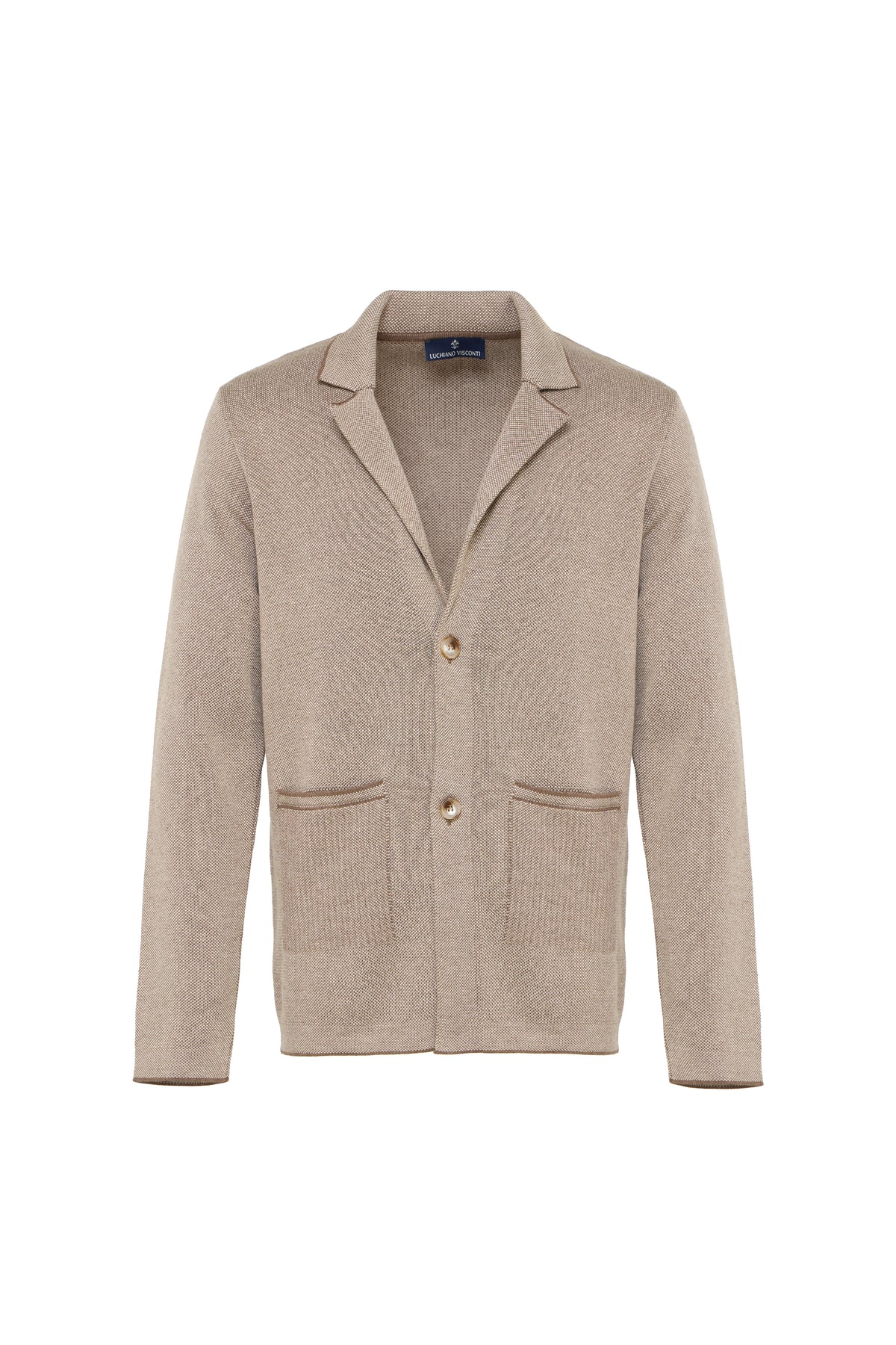 2-Button Textured Sweater Jacket