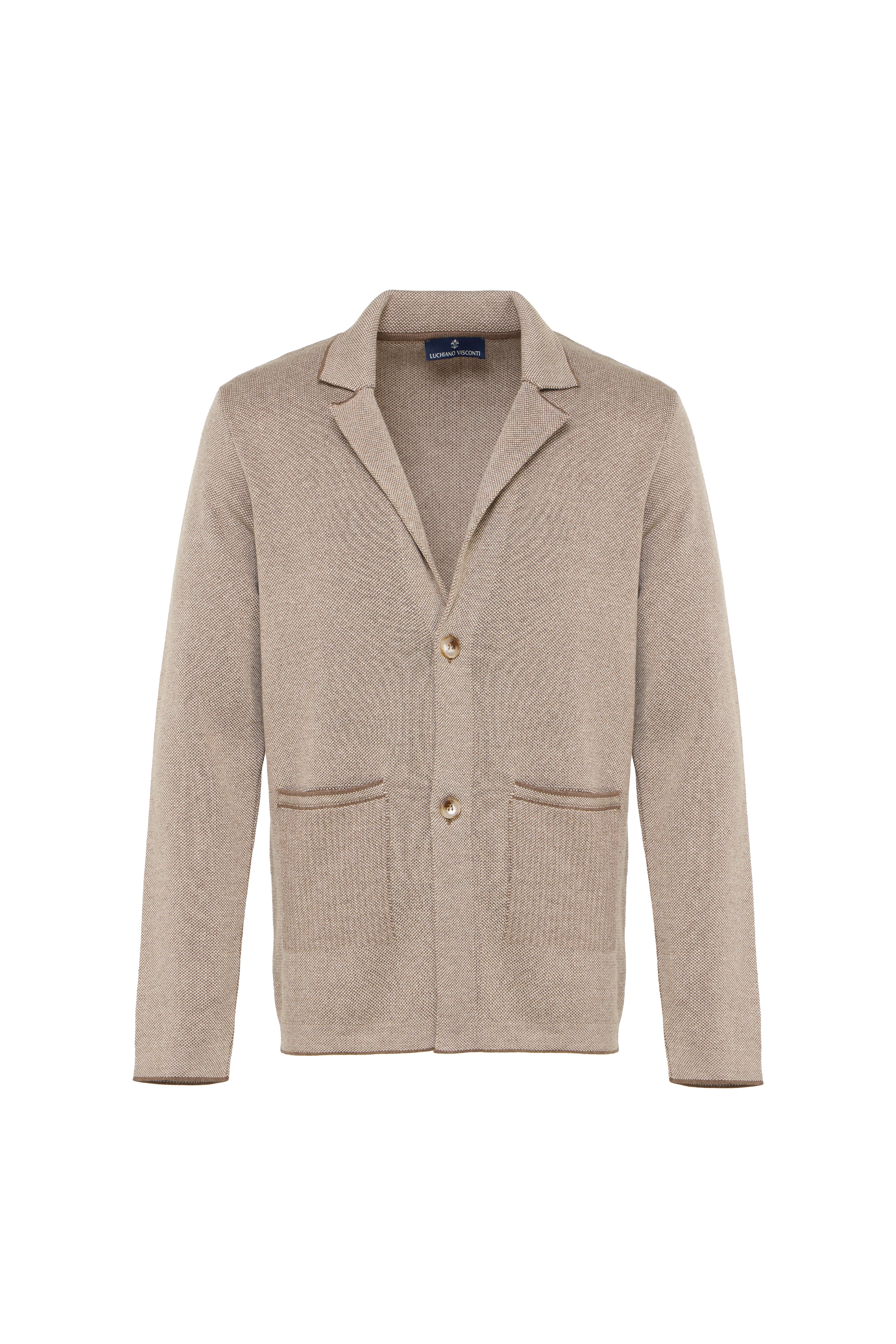 2-Button Textured Sweater Jacket