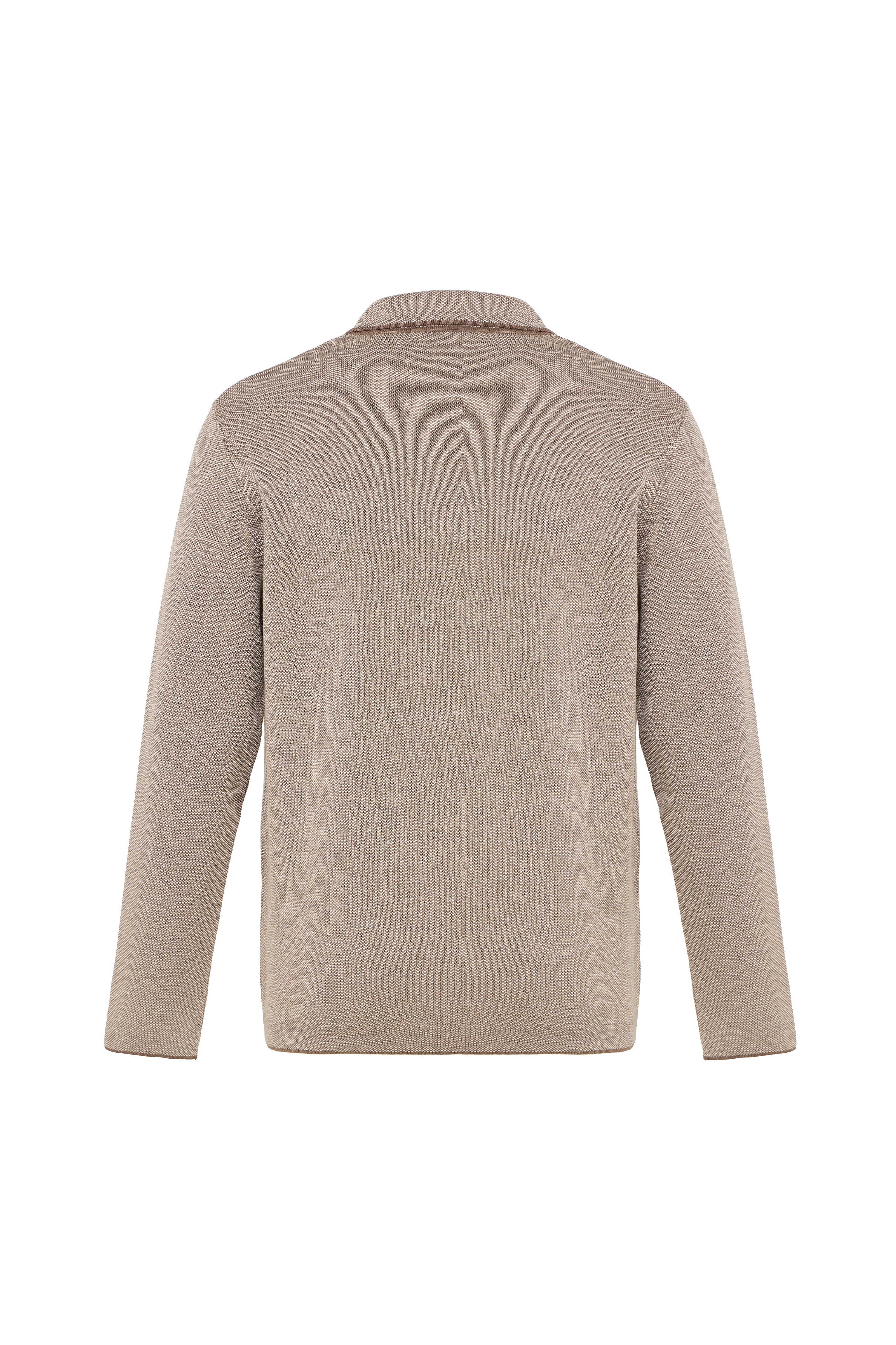 2-Button Textured Sweater Jacket