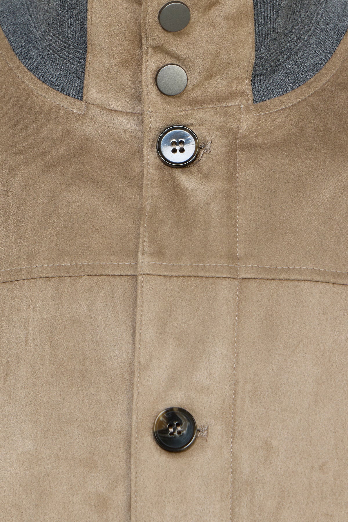 Techno Bomber Jacket in Faux Suede