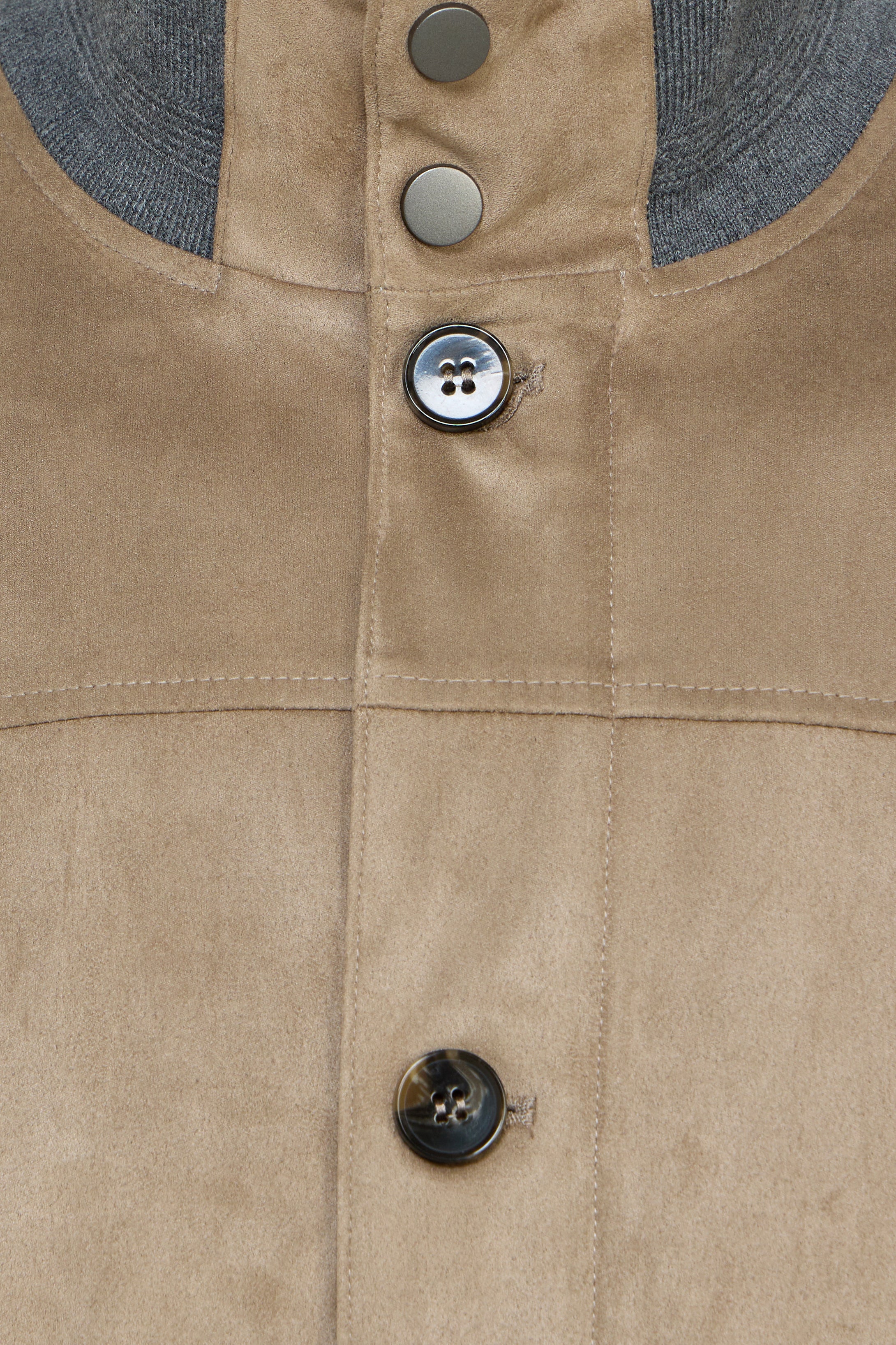 Techno Bomber Jacket in Faux Suede