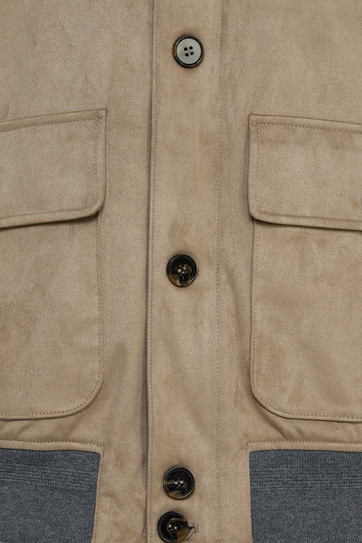 Techno Bomber Jacket in Faux Suede