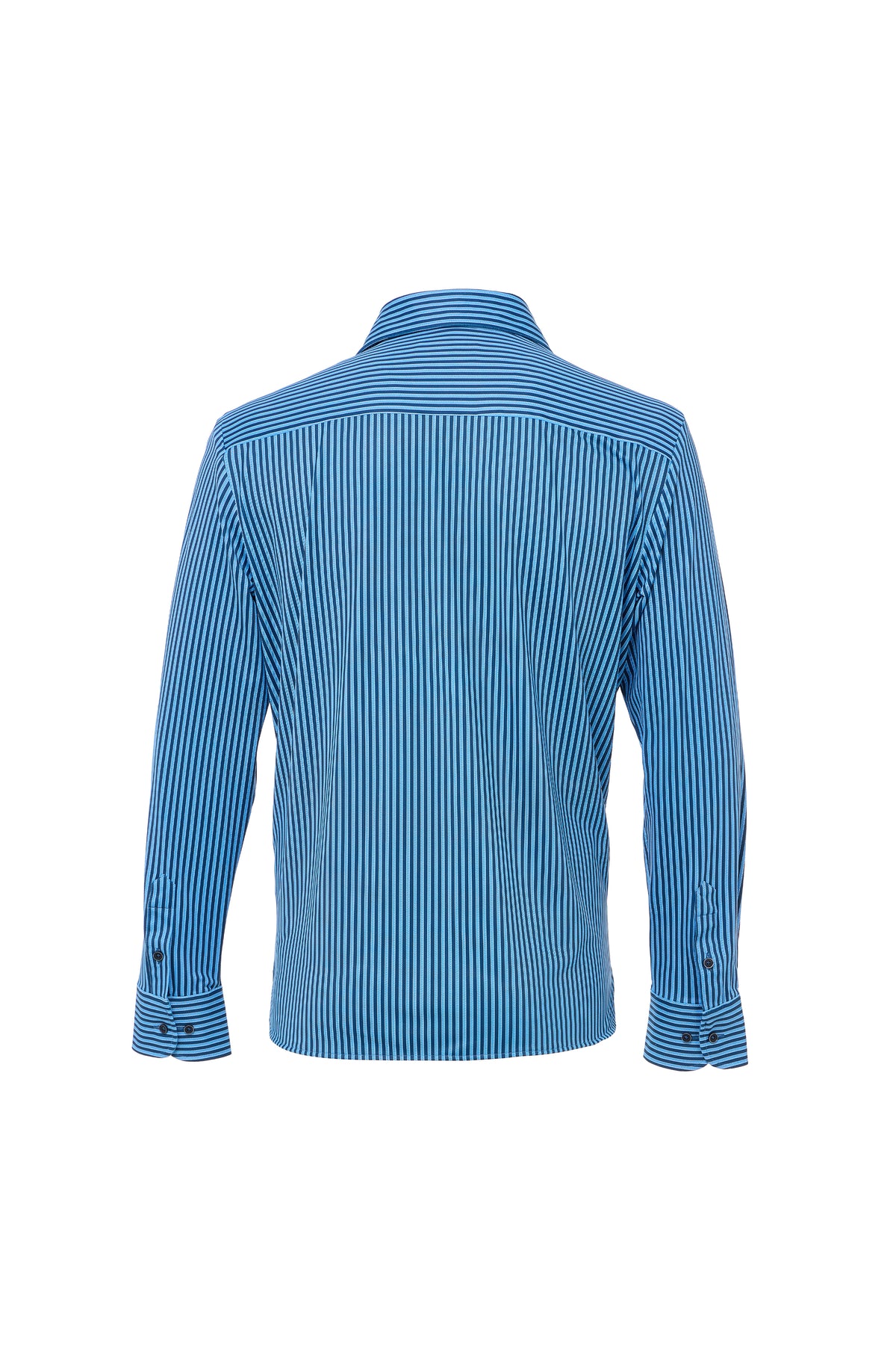 Navy & Blue Herringbone Stripe Reversible Performance Shirt
