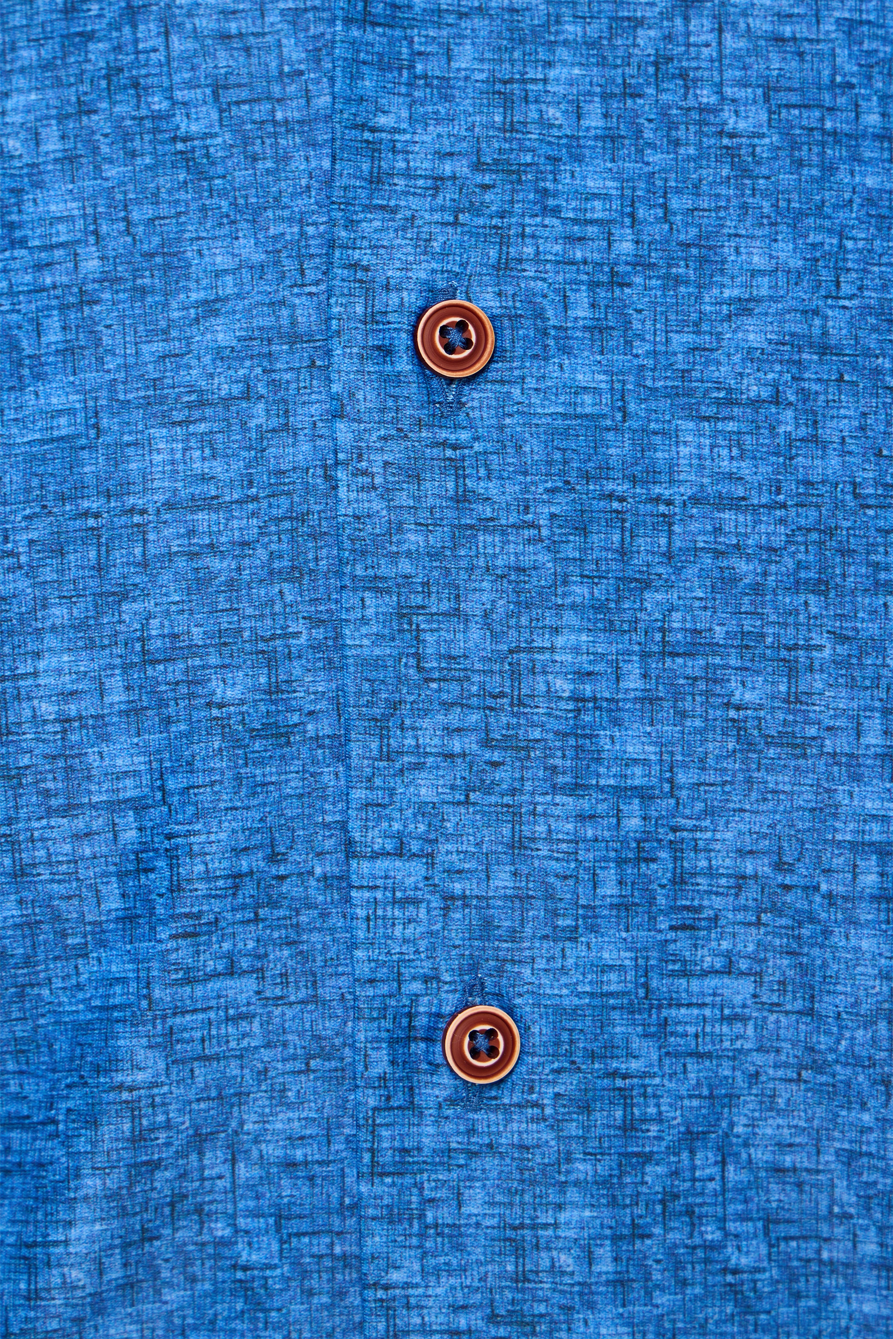 French Blue Reversible Geo Diamond Print Shirt