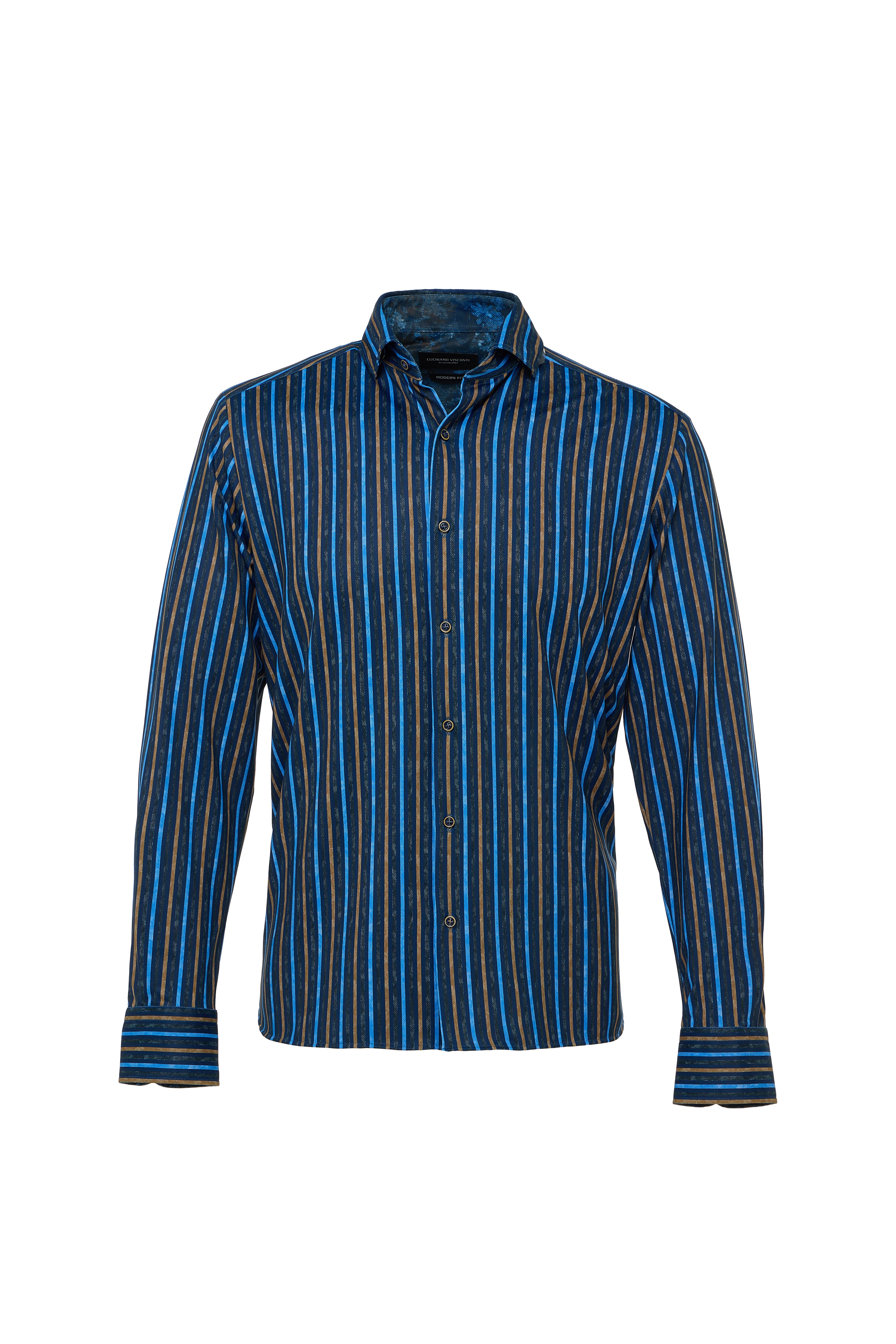 Vertical Stripe & Geo Button Down Shirt