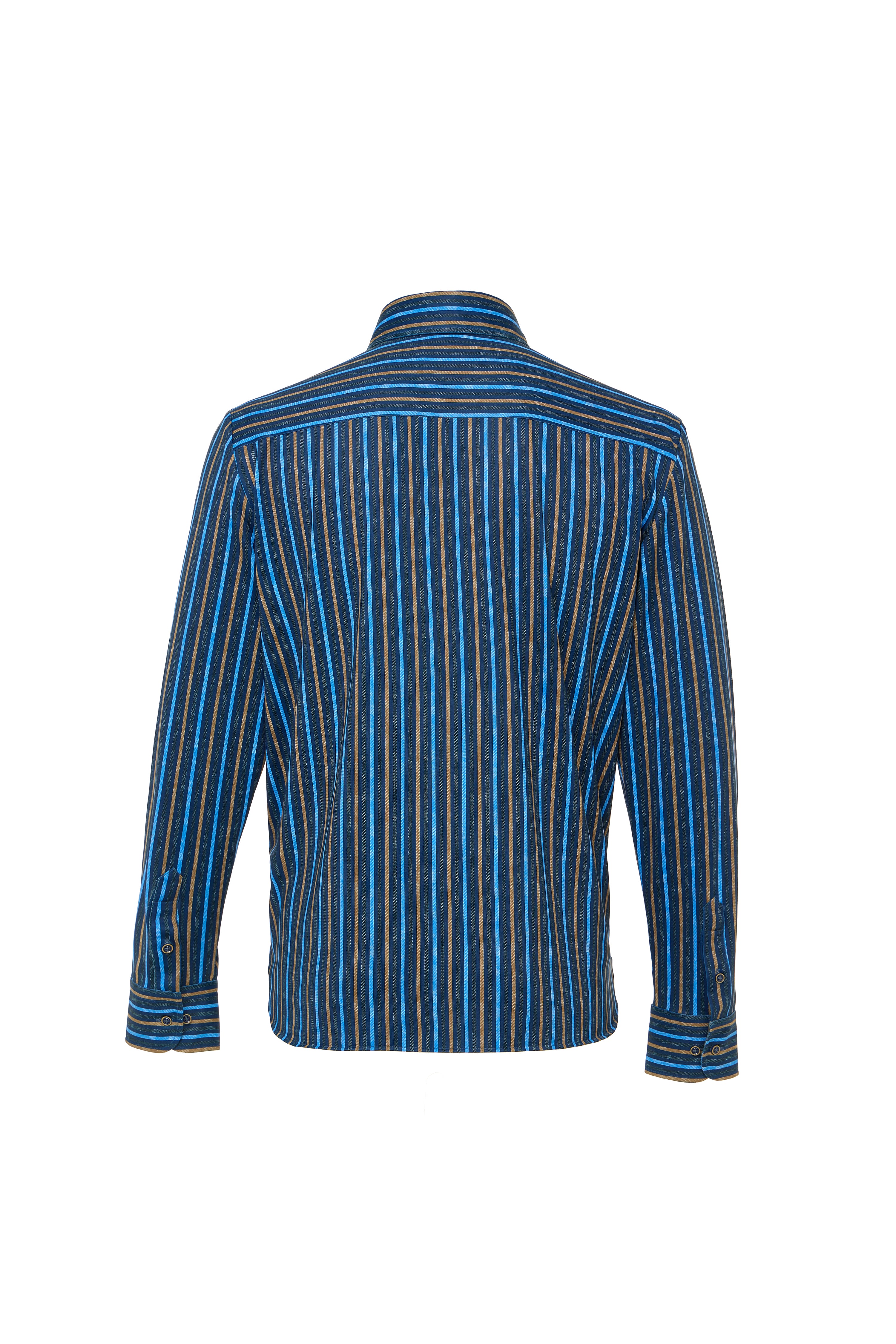 Vertical Stripe & Geo Button Down Shirt