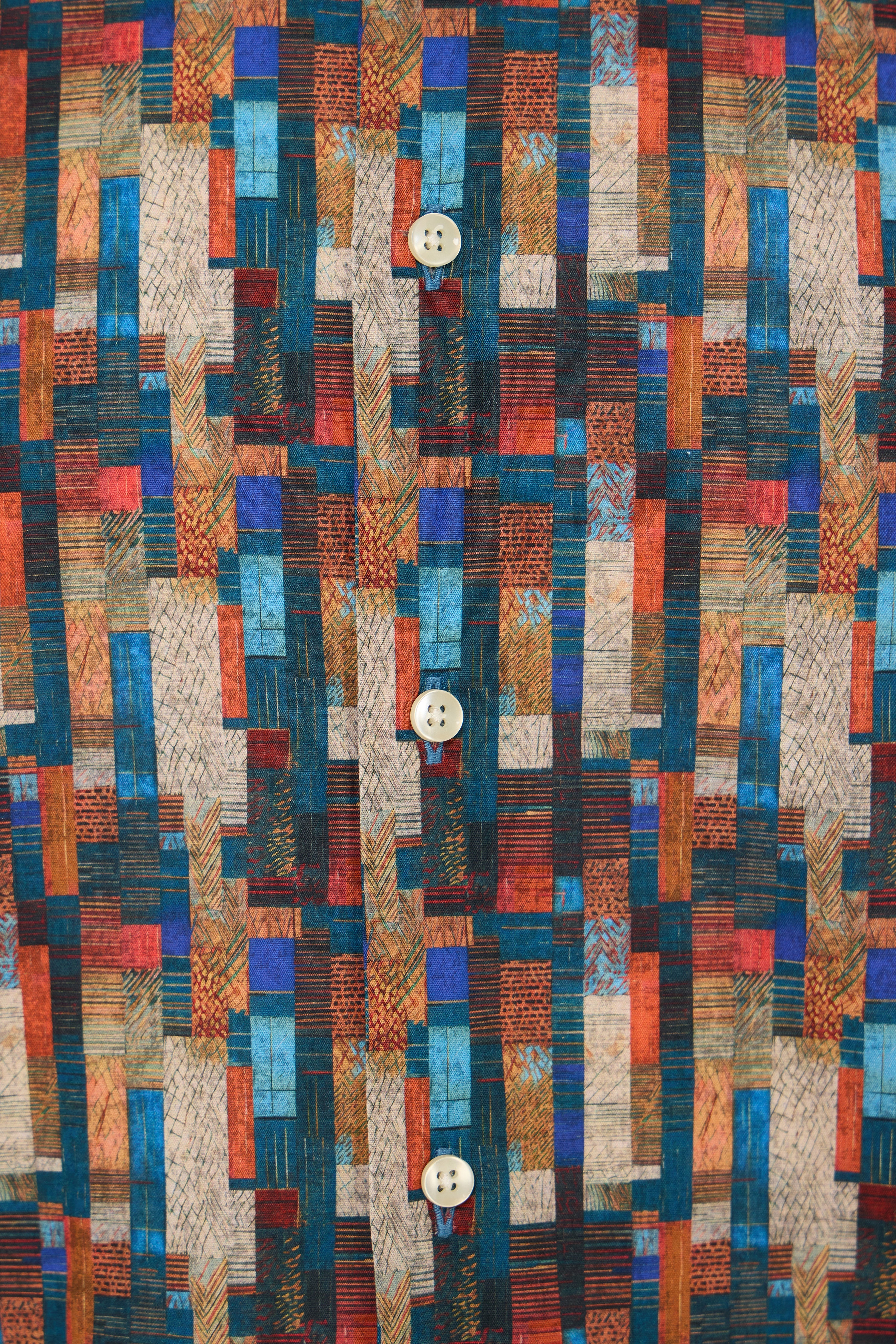 Multi Shape Geo Abstract Button Down Shirt