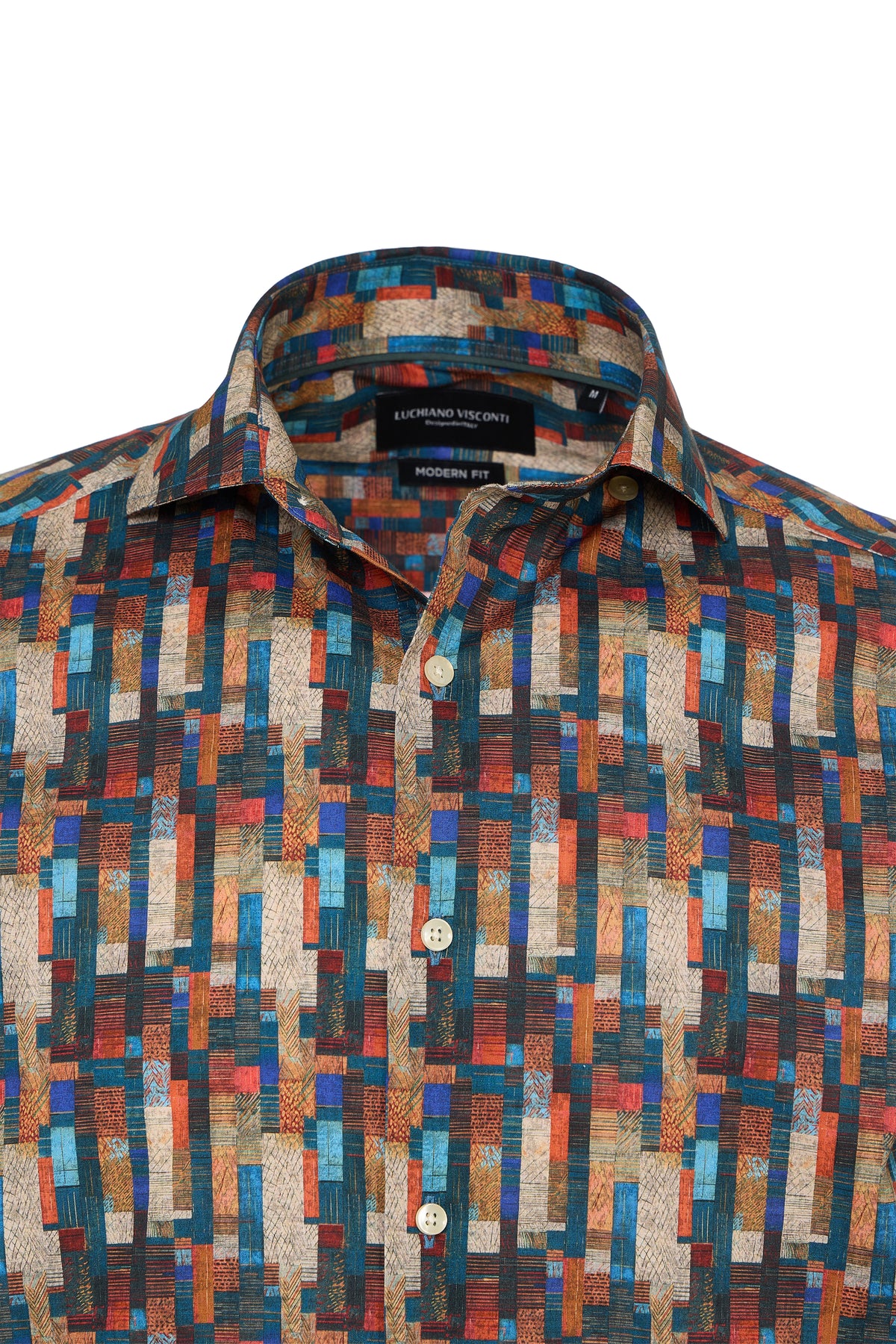 Multi Shape Geo Abstract Button Down Shirt