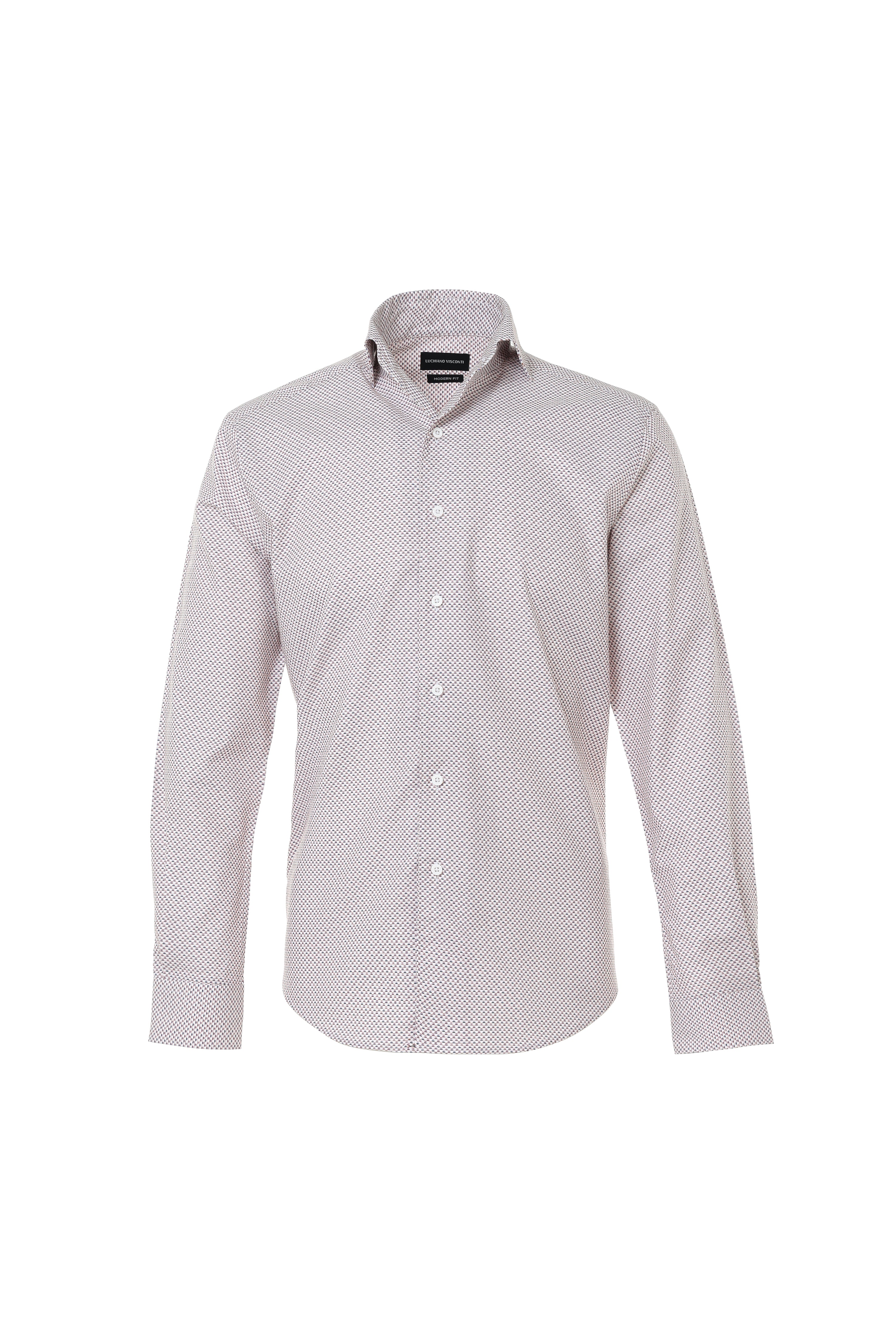 Light gray patterned shirt on a white background