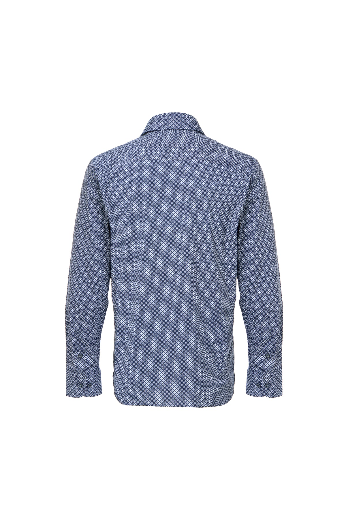 Navy & Blue Geo Diamond Button Down Shirt