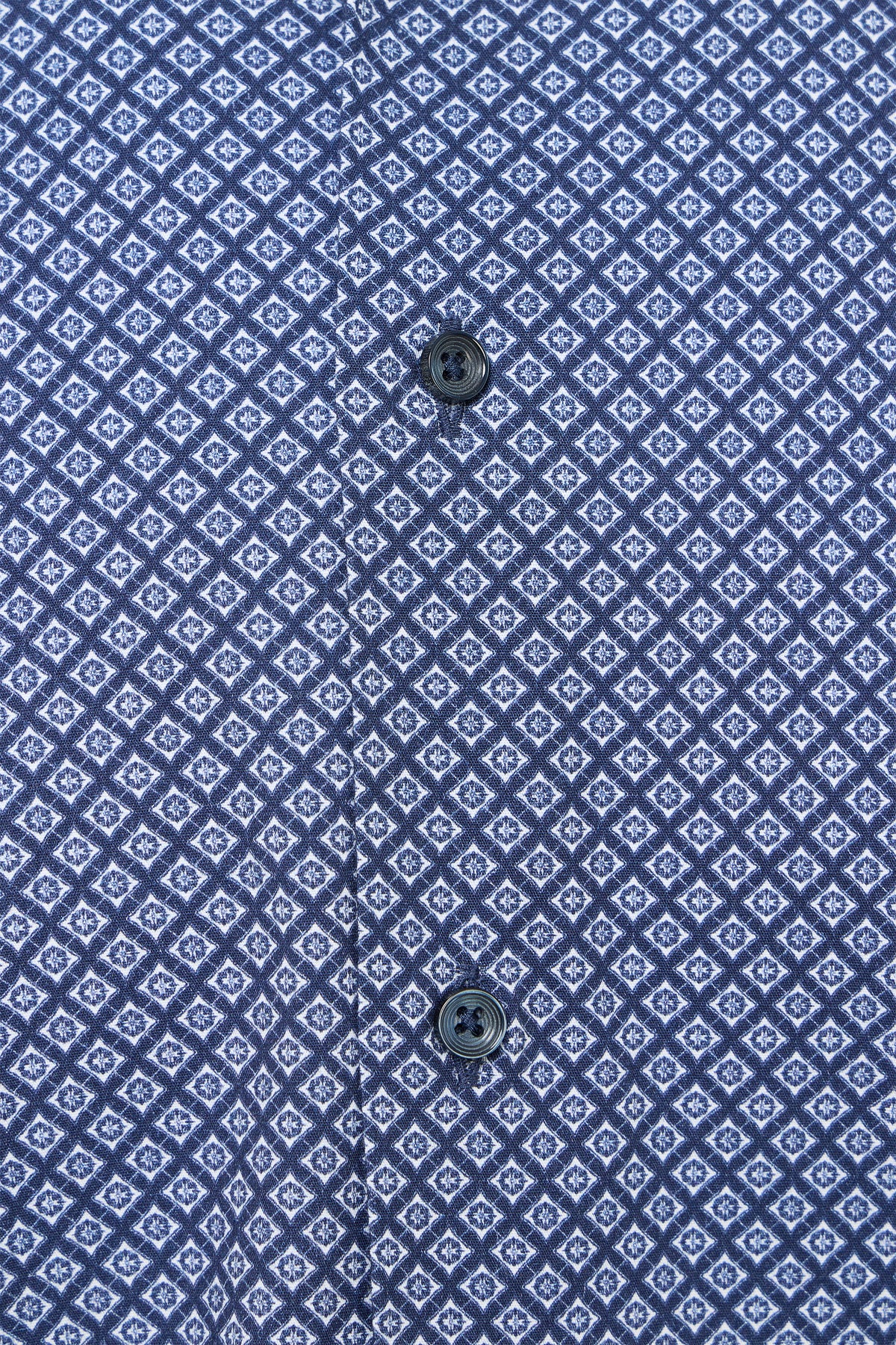 Navy & Blue Geo Diamond Button Down Shirt