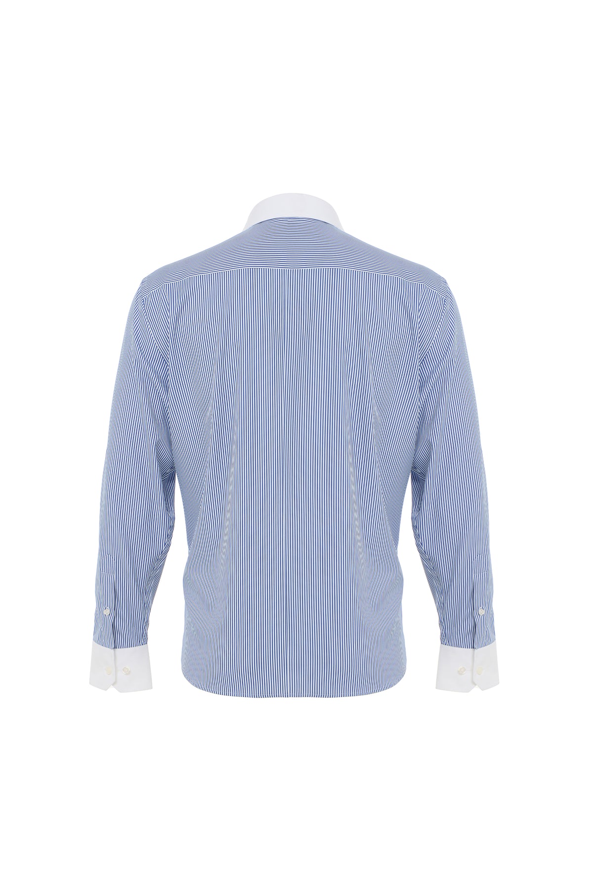 Navy & White Awning Stripe Button Down Shirt