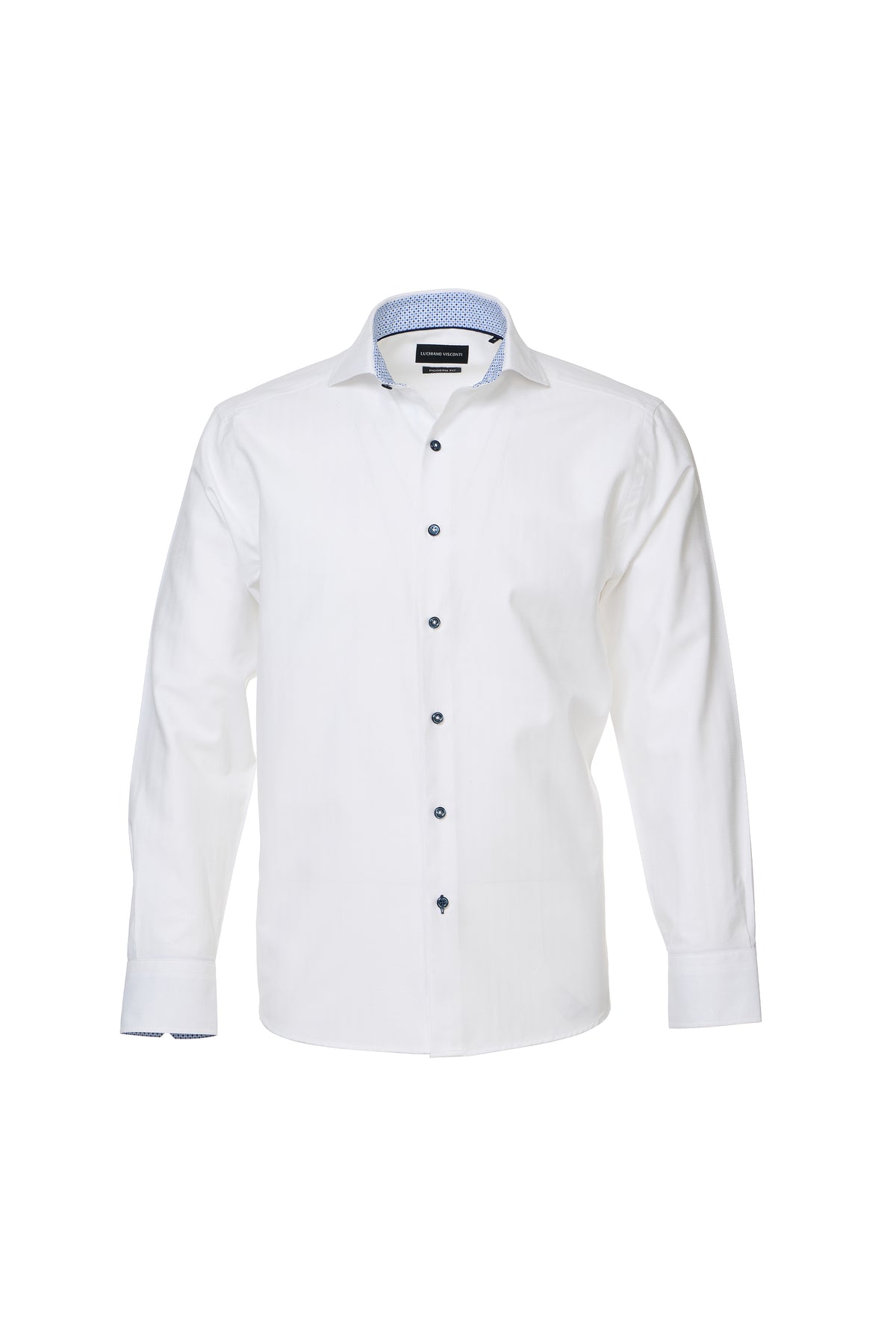 White Herringbone Dress Shirt