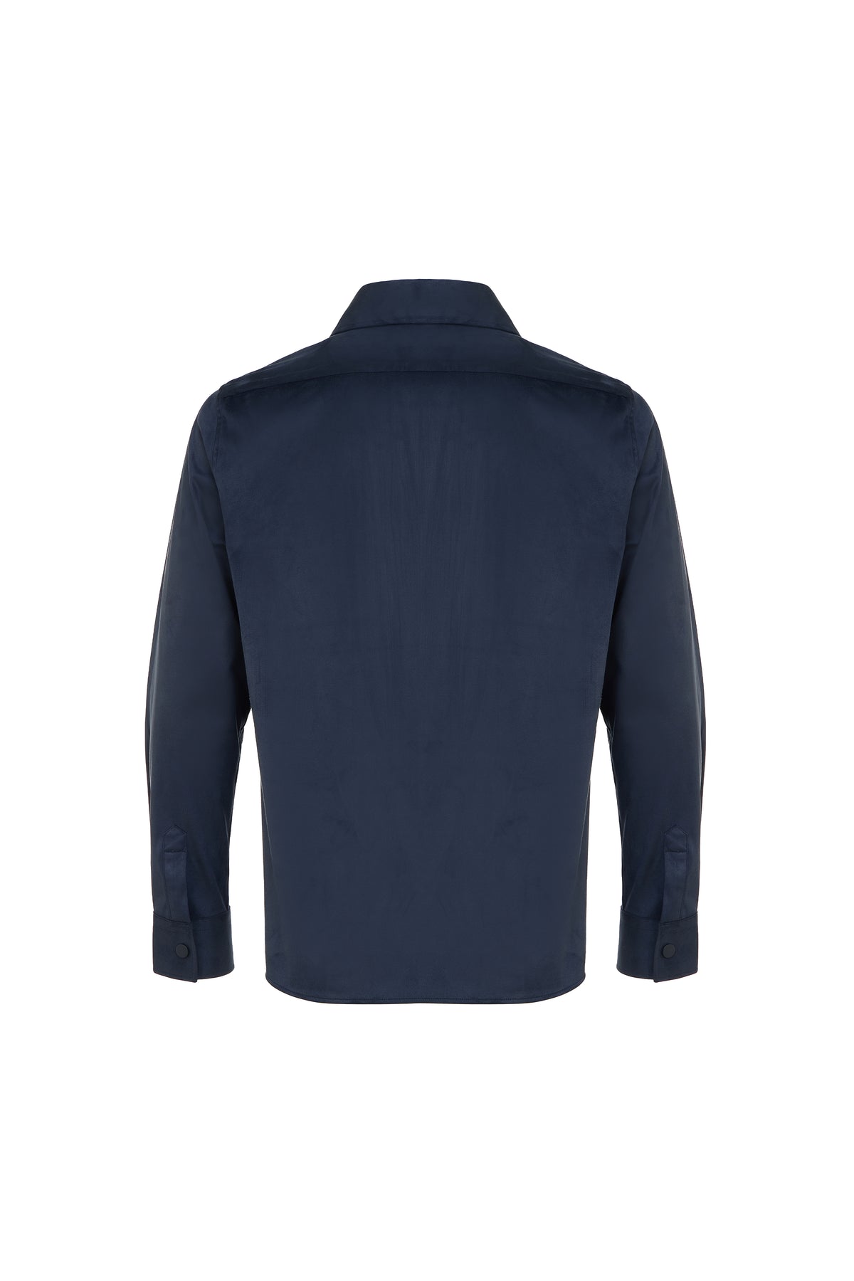 Indigo Faux Suede Shirt Jacket