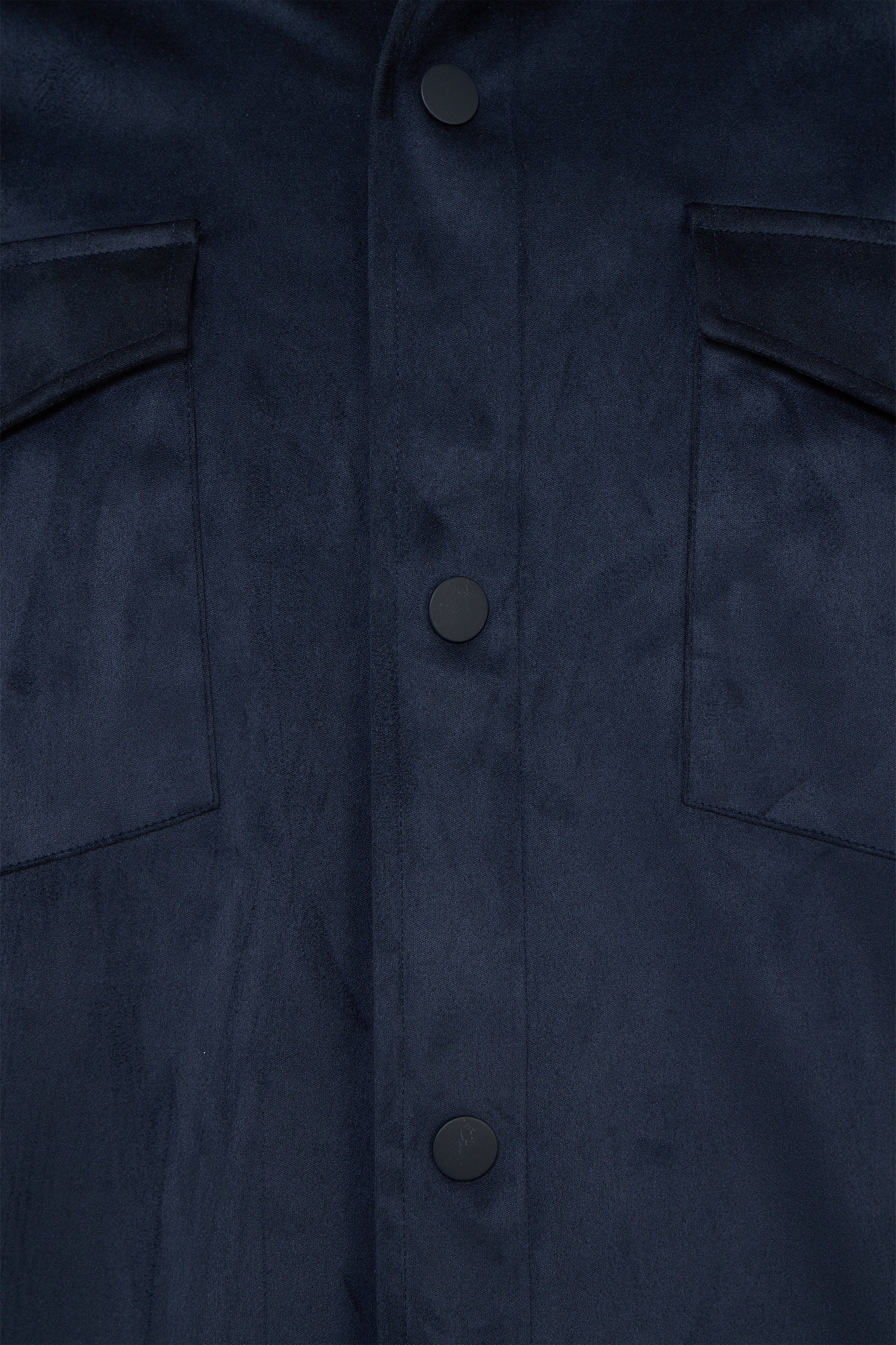 Indigo Faux Suede Shirt Jacket