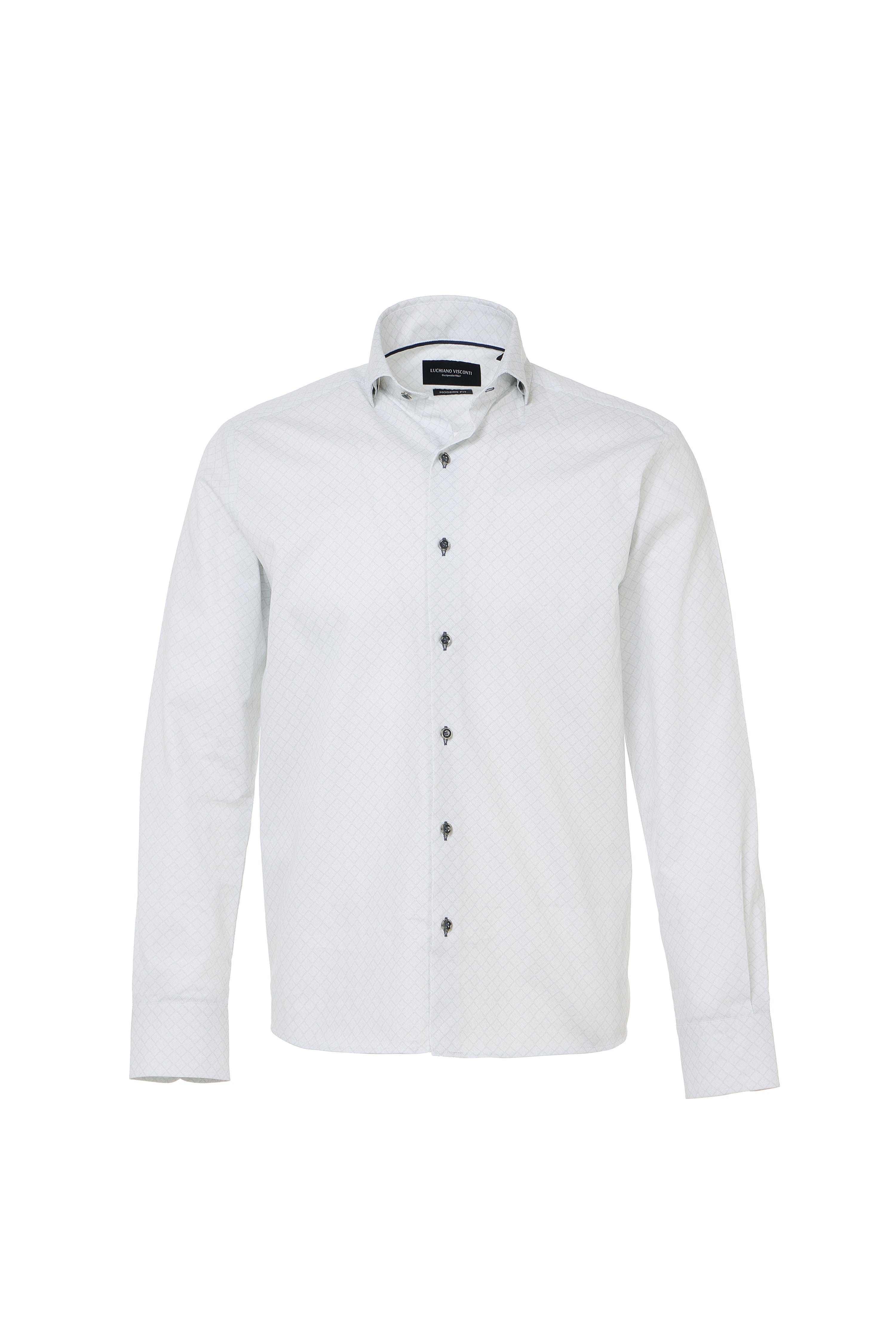 Oxford Dobby Geo Print Button Down Shirt