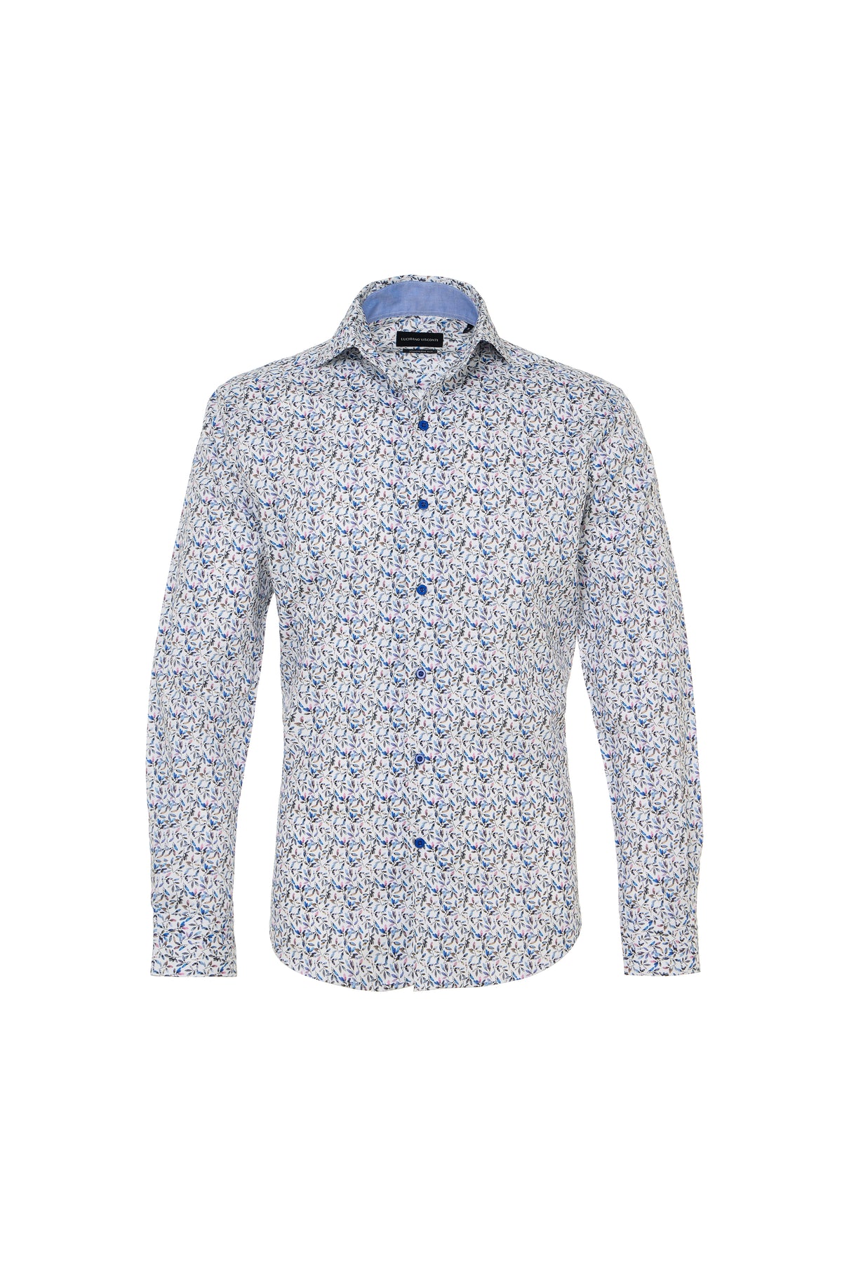 Madre Oxford Geo Print One-Piece Collar Shirt