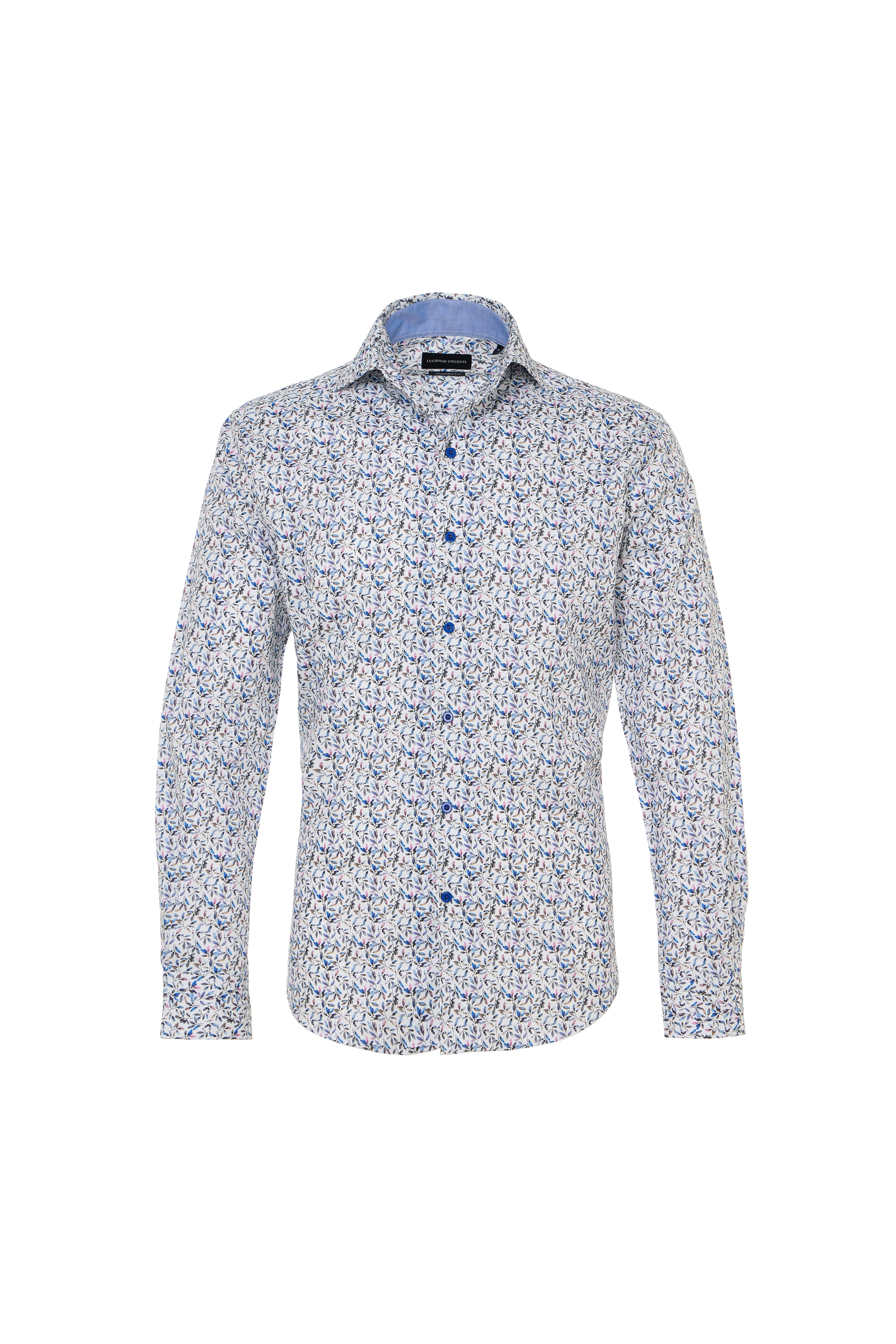Madre Oxford Geo Print One-Piece Collar Shirt