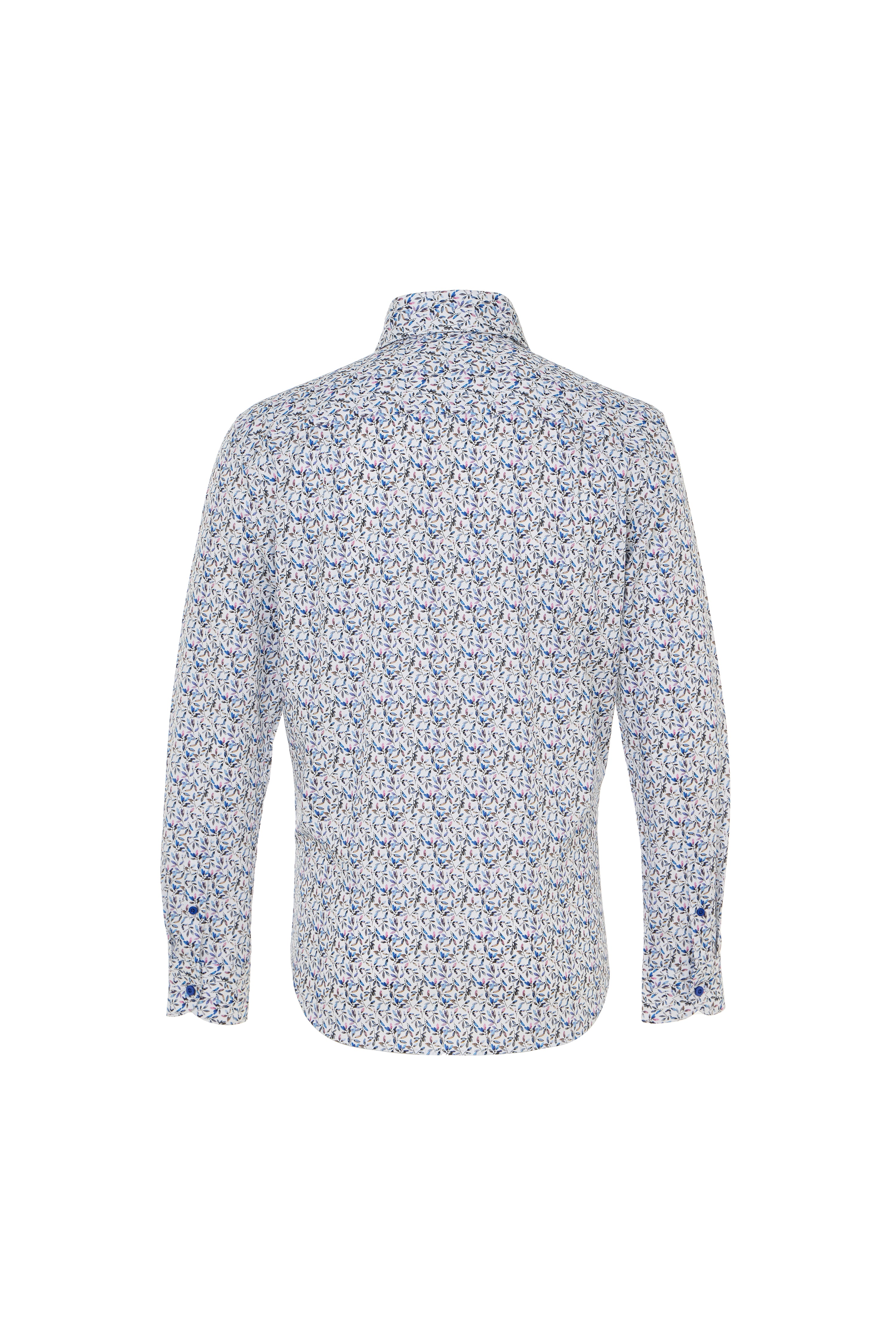 Madre Oxford Geo Print One-Piece Collar Shirt