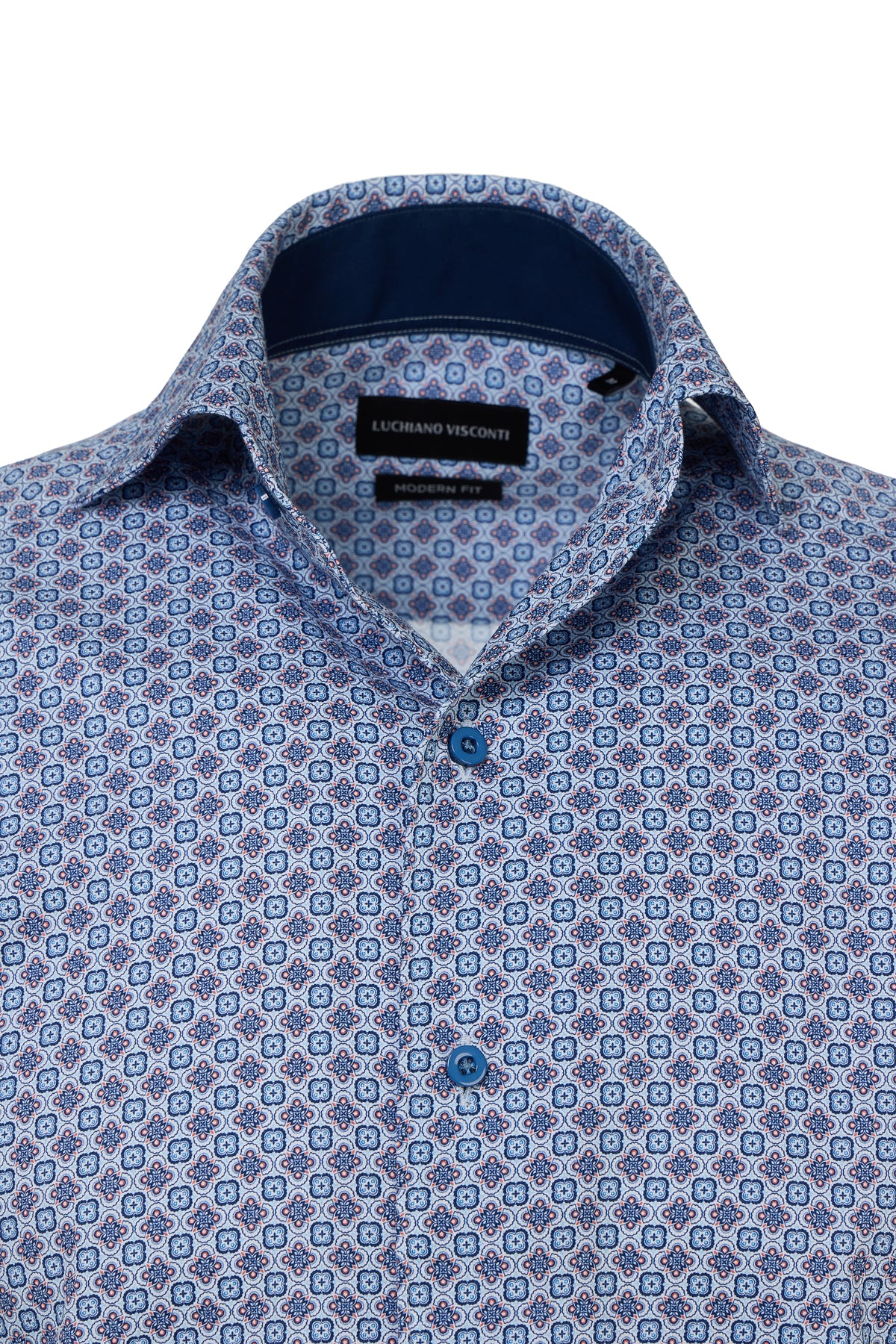 Floral One-Piece Collar Shirt